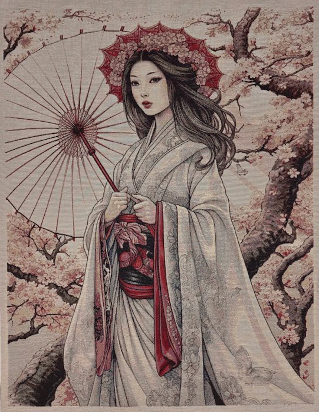 Exclusive Oriental tapestry in weave - 107x80 cm - Luxury...
