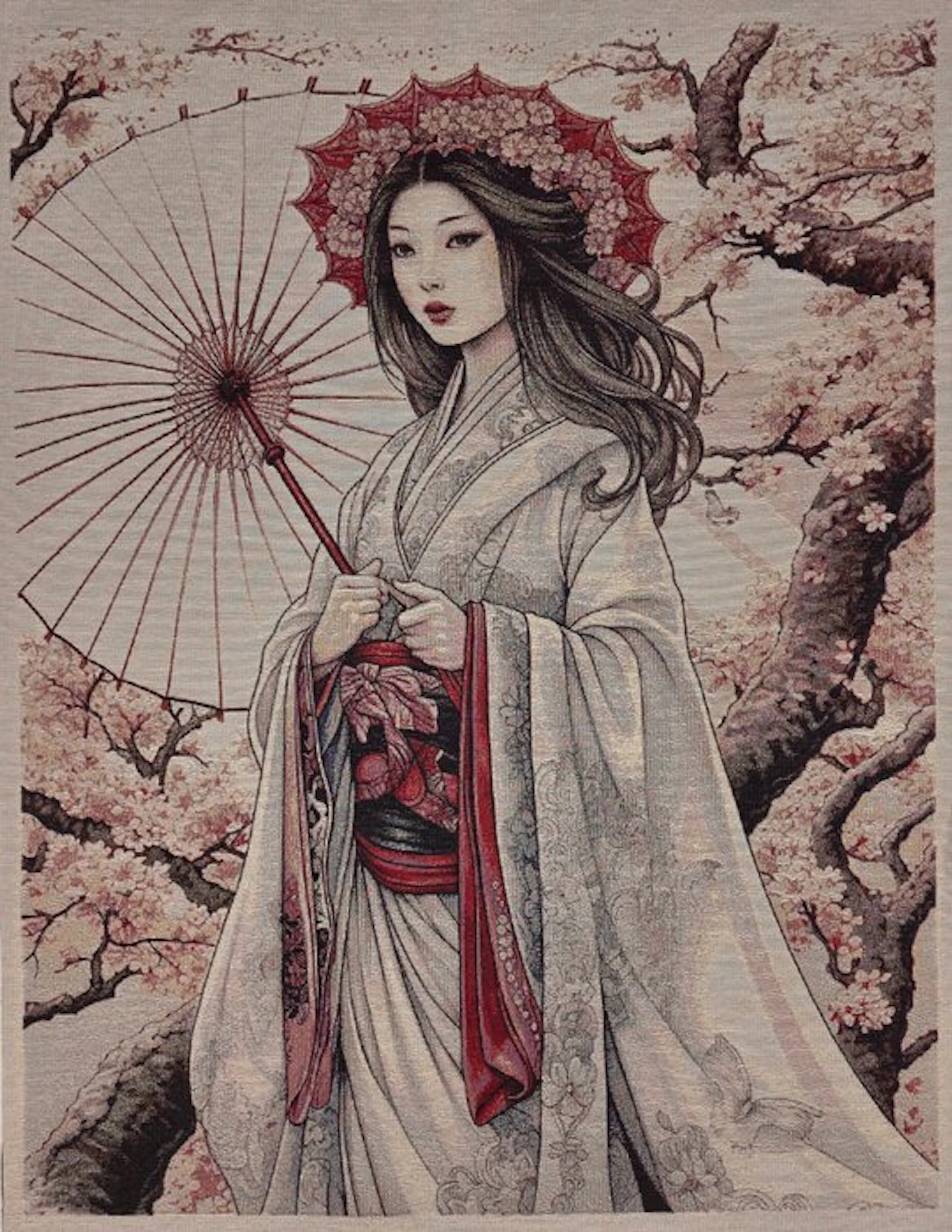 Exclusive Oriental tapestry in weave - 107x80 cm - Luxury...