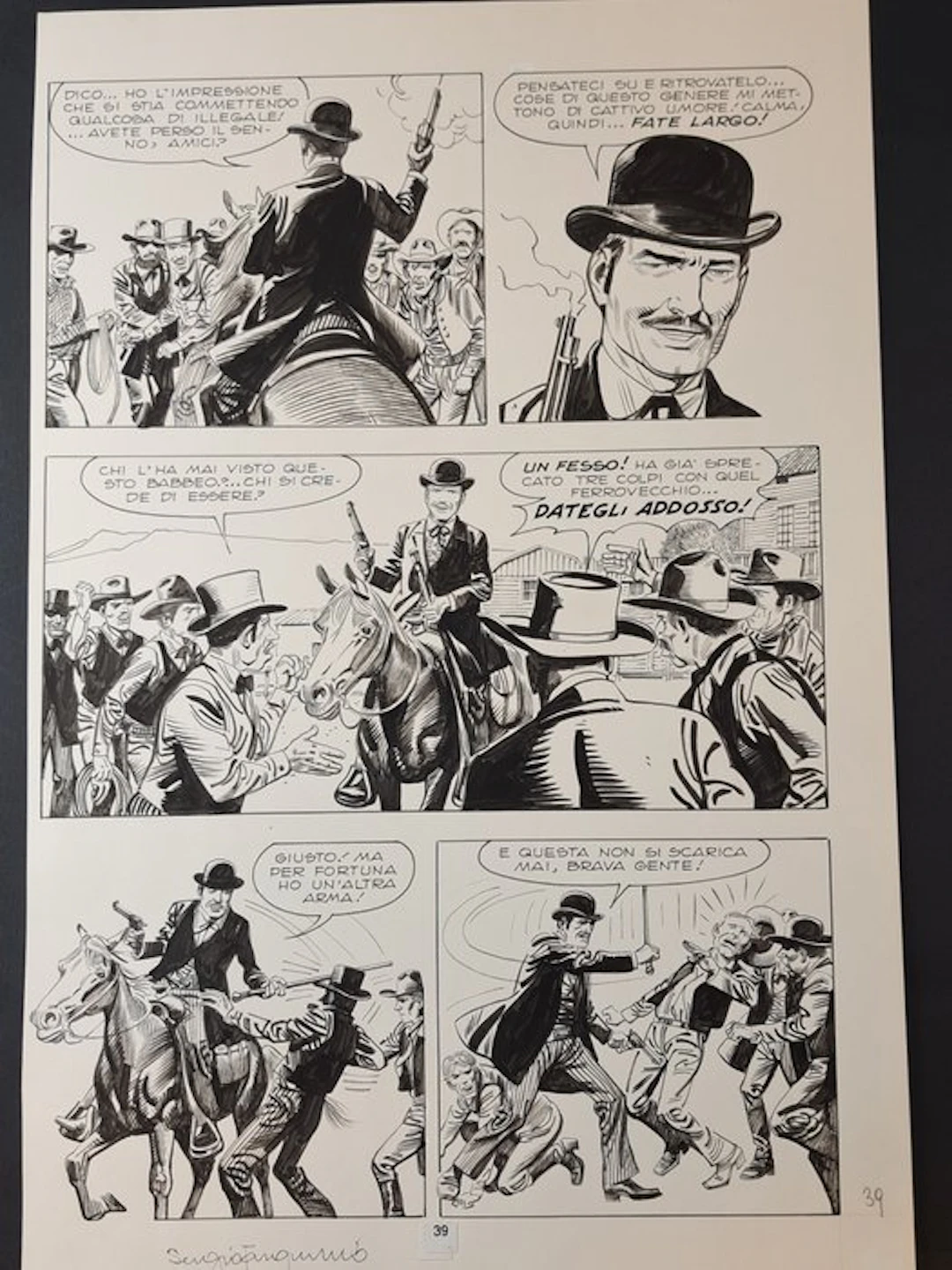 Tarquinio; D'Antonio - 1 Original page - La Storia del West: Vento Caldo - 1980