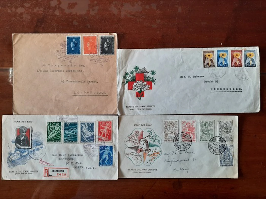 Netherlands 1938/1949 - Pioneer FDCs with Jubilee 1938