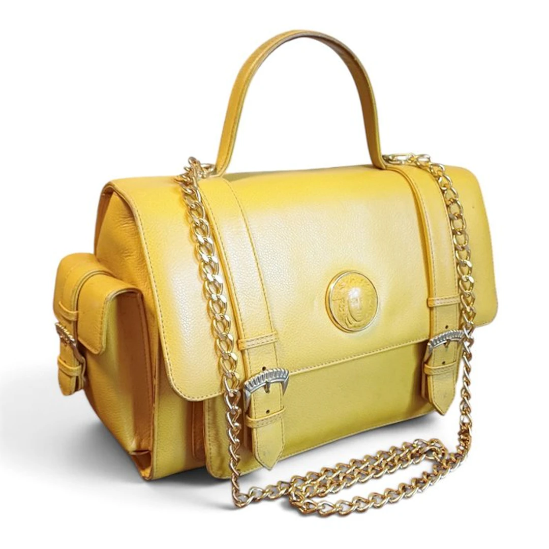 GIANNI VERSACE - Borsa a mano vintage con Medusa – Pelle...