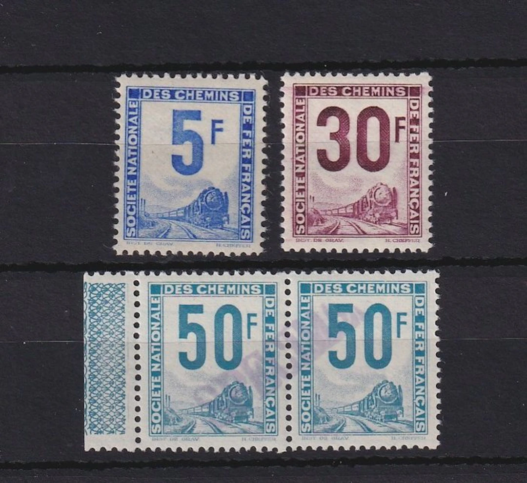 France 1944/1954 - neuf sans charnière, colis postaux avec surcharge specimen