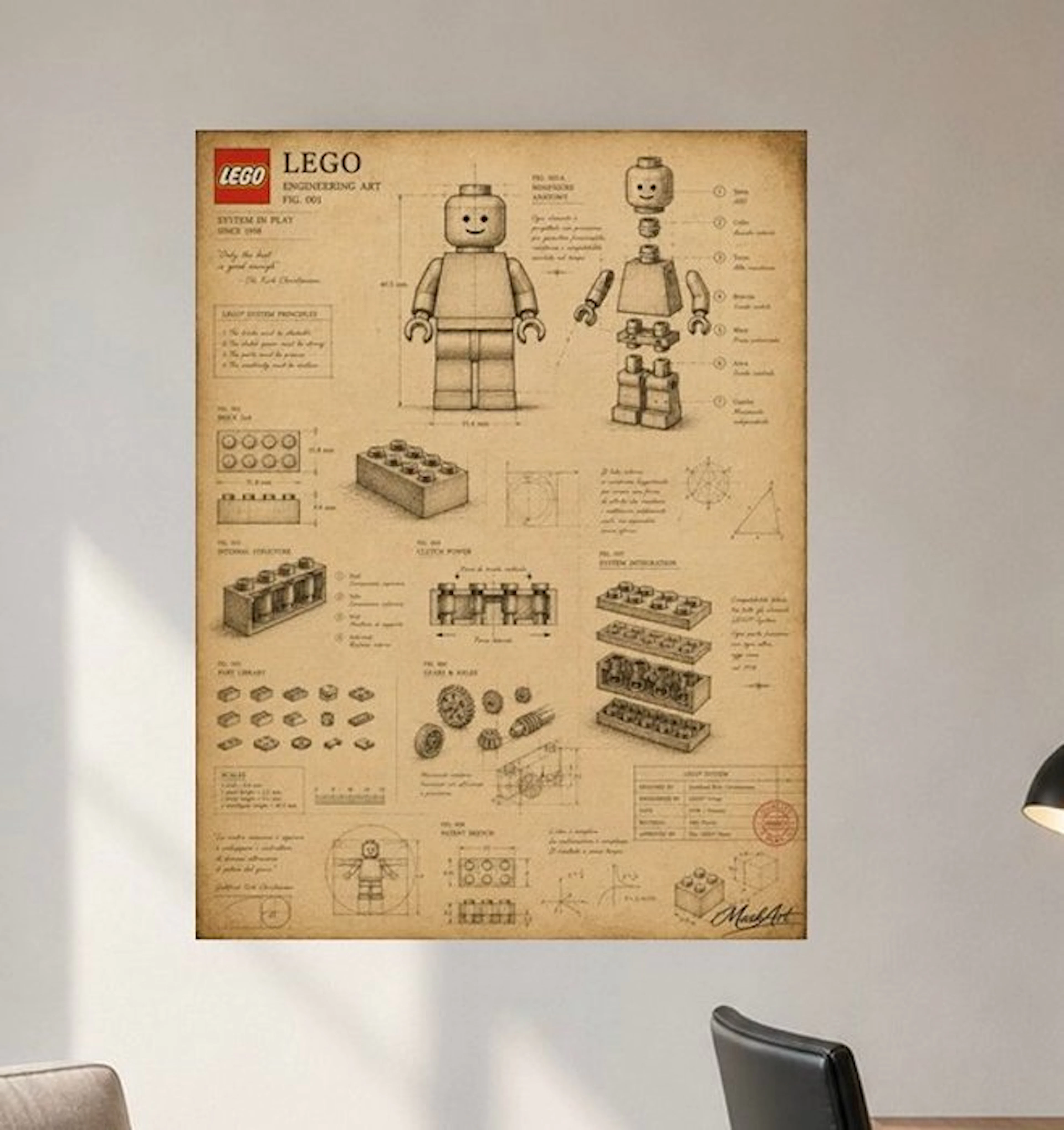 LEGO Merchandise - Art - Stampa su tela XXL "LEGO...