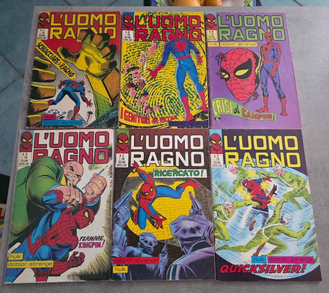 Uomo Ragno n. 67/76 - sequenza completa - 10 Comic - First edition - 1970