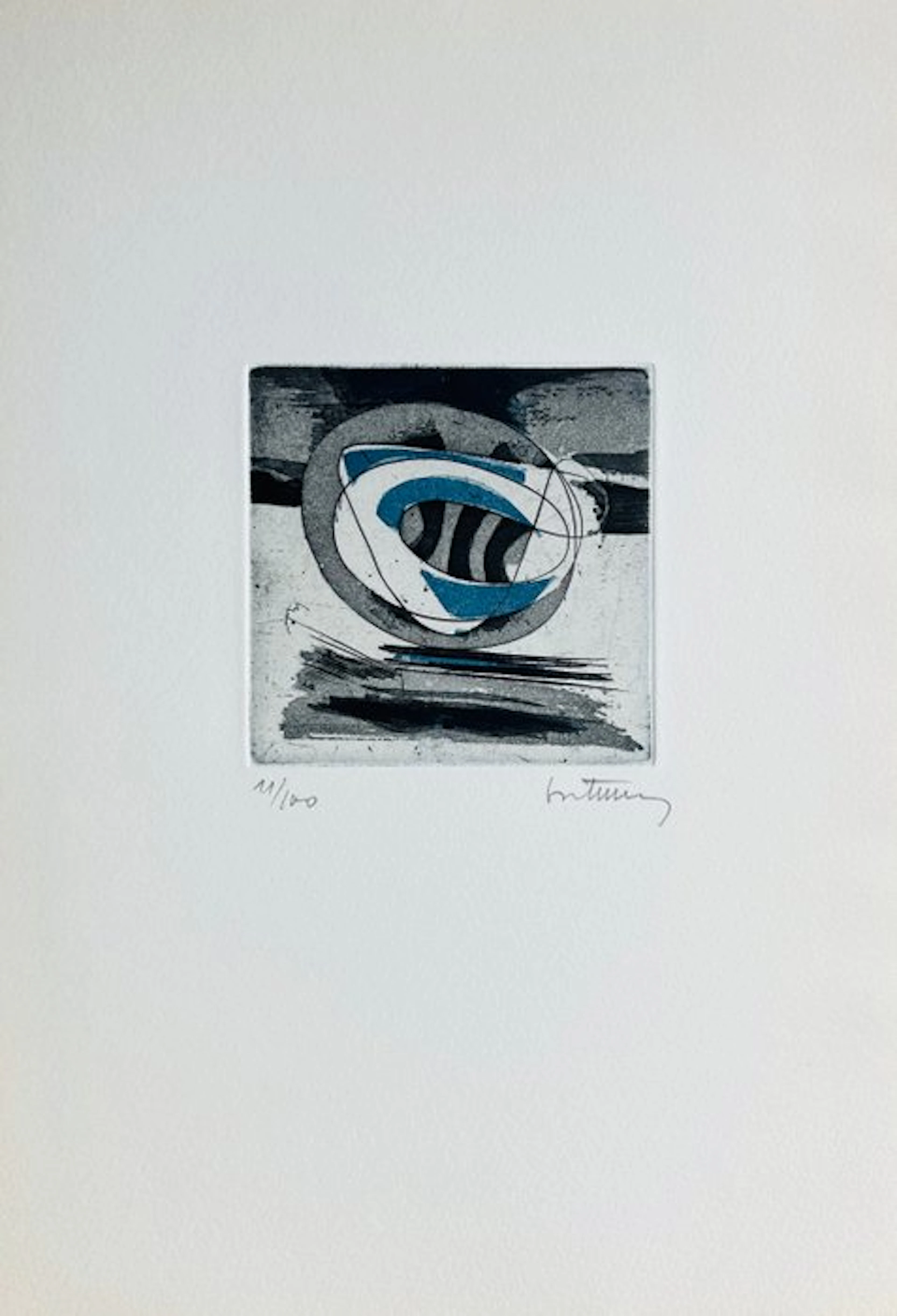 Roger Bertemes (1927-2006) - L'Anneau de Moebius - Gravure originale signée