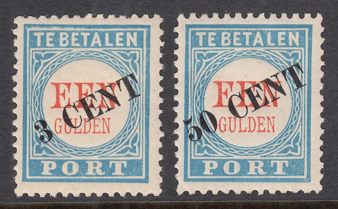 Netherlands 1906/1910 - Postage stamp overprint - NVPH P27/P28