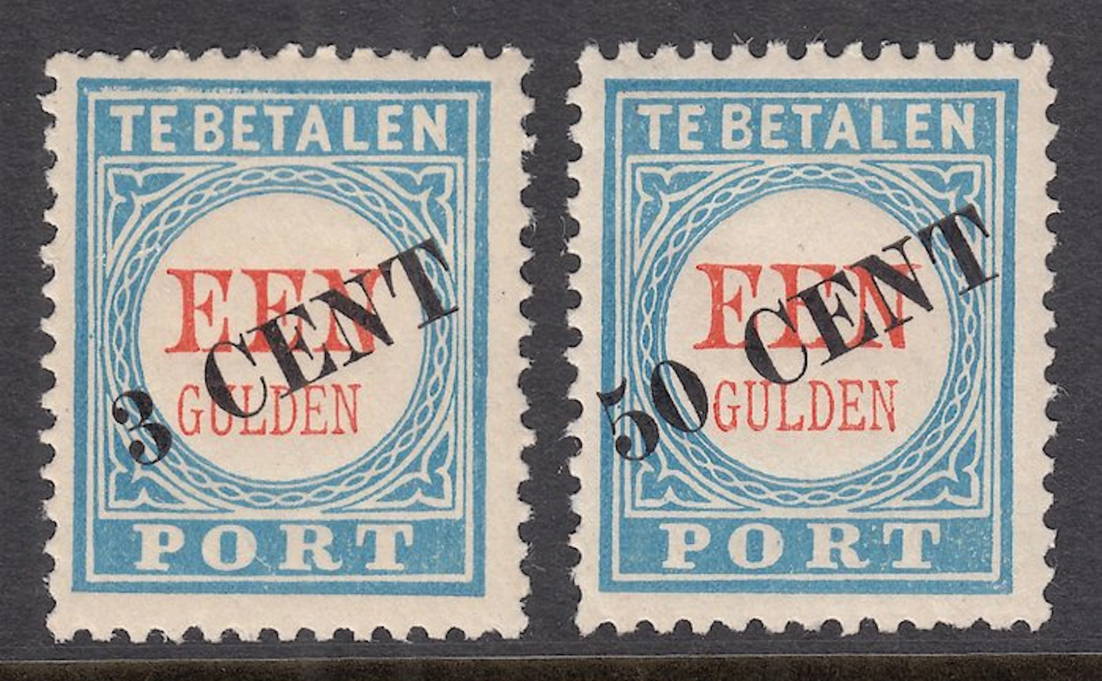 Netherlands 1906/1910 - Postage stamp overprint - NVPH P27/P28
