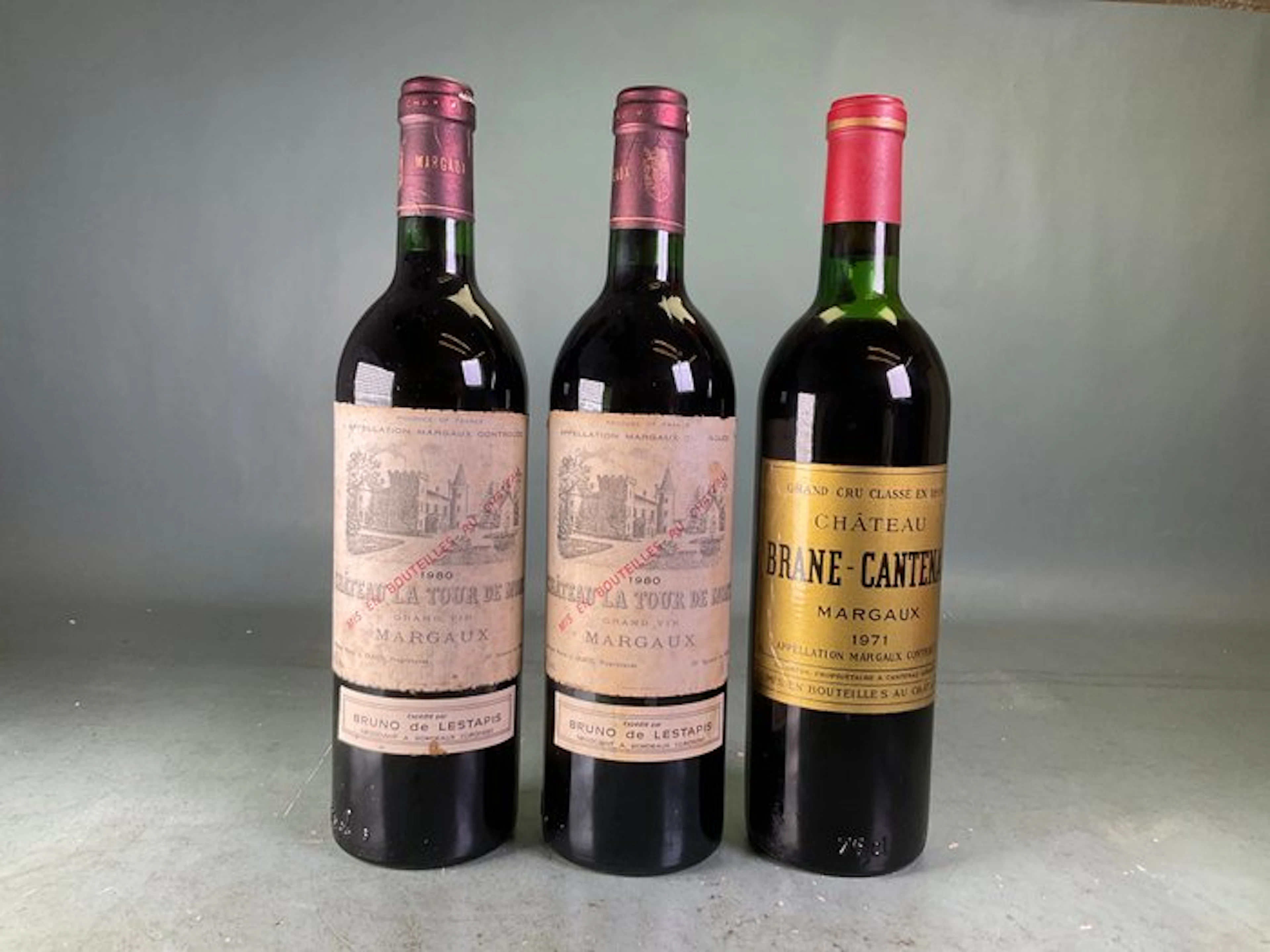 1980 x 2 Chateau La Tour de Mons & 1971 Chateau Brane...