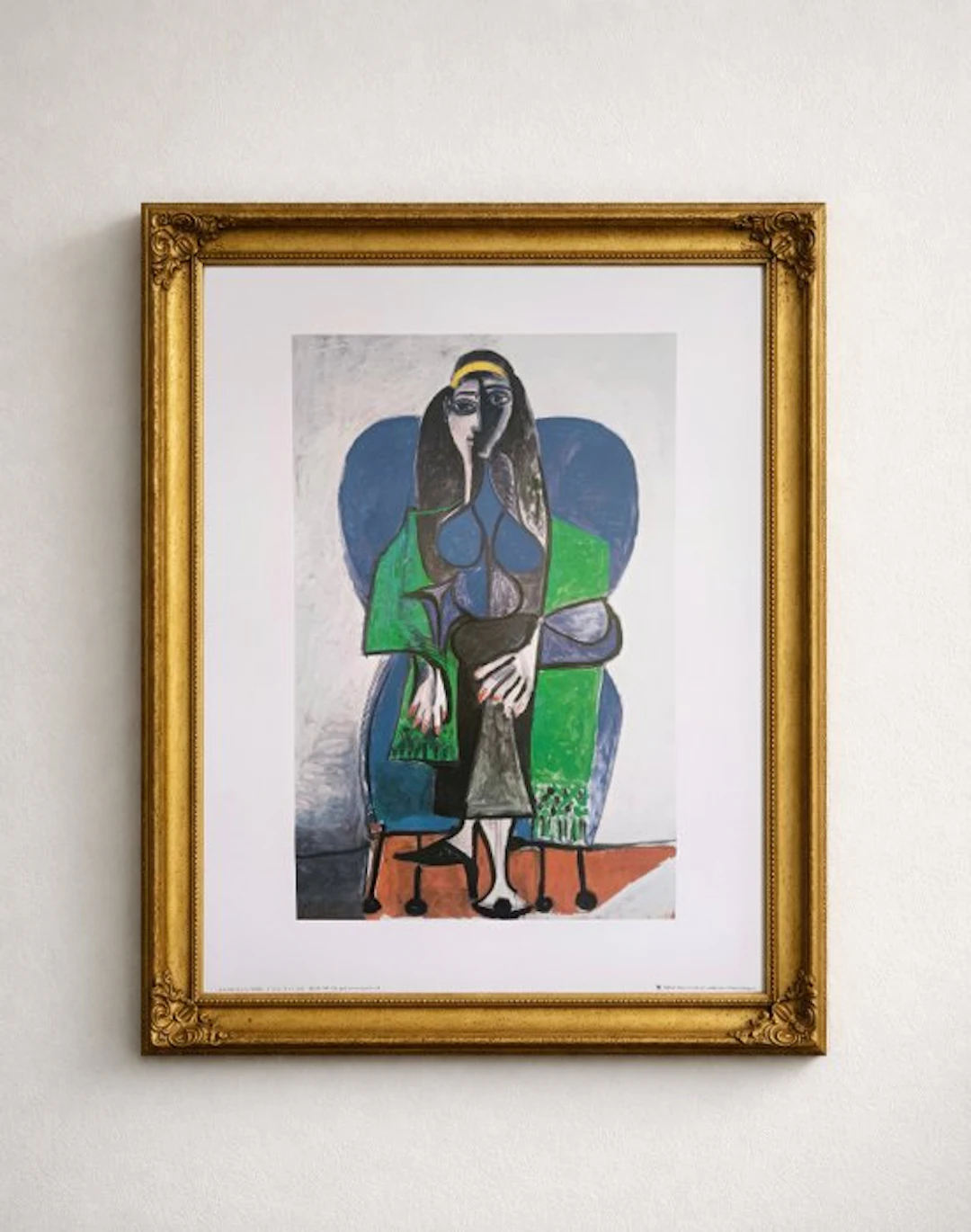 Pablo Picasso (1881-1973) (after) - "Femme Assise A l´Echarpe Verte, 1960"