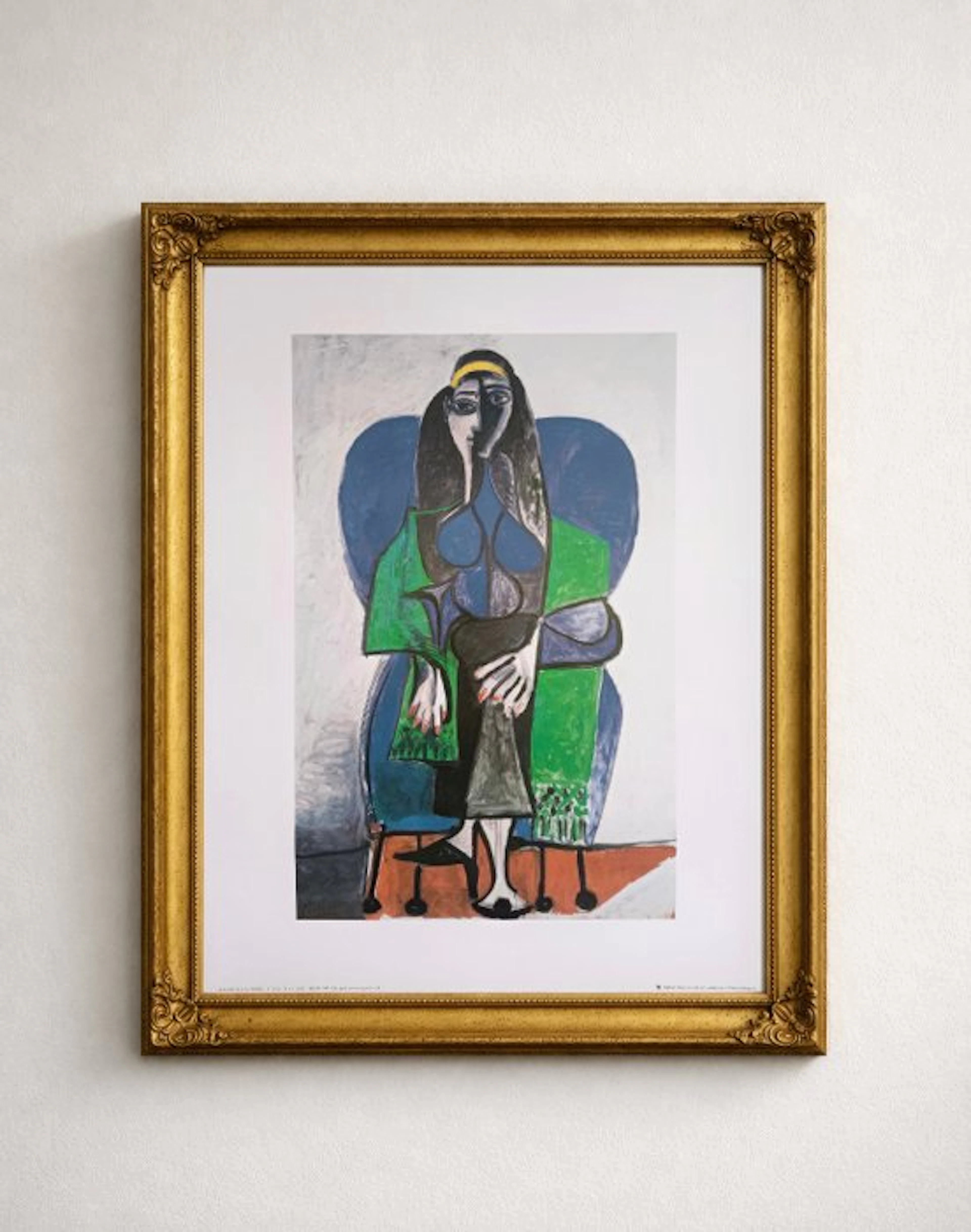 Pablo Picasso (1881-1973) (after) - "Femme Assise A l´Echarpe Verte, 1960"
