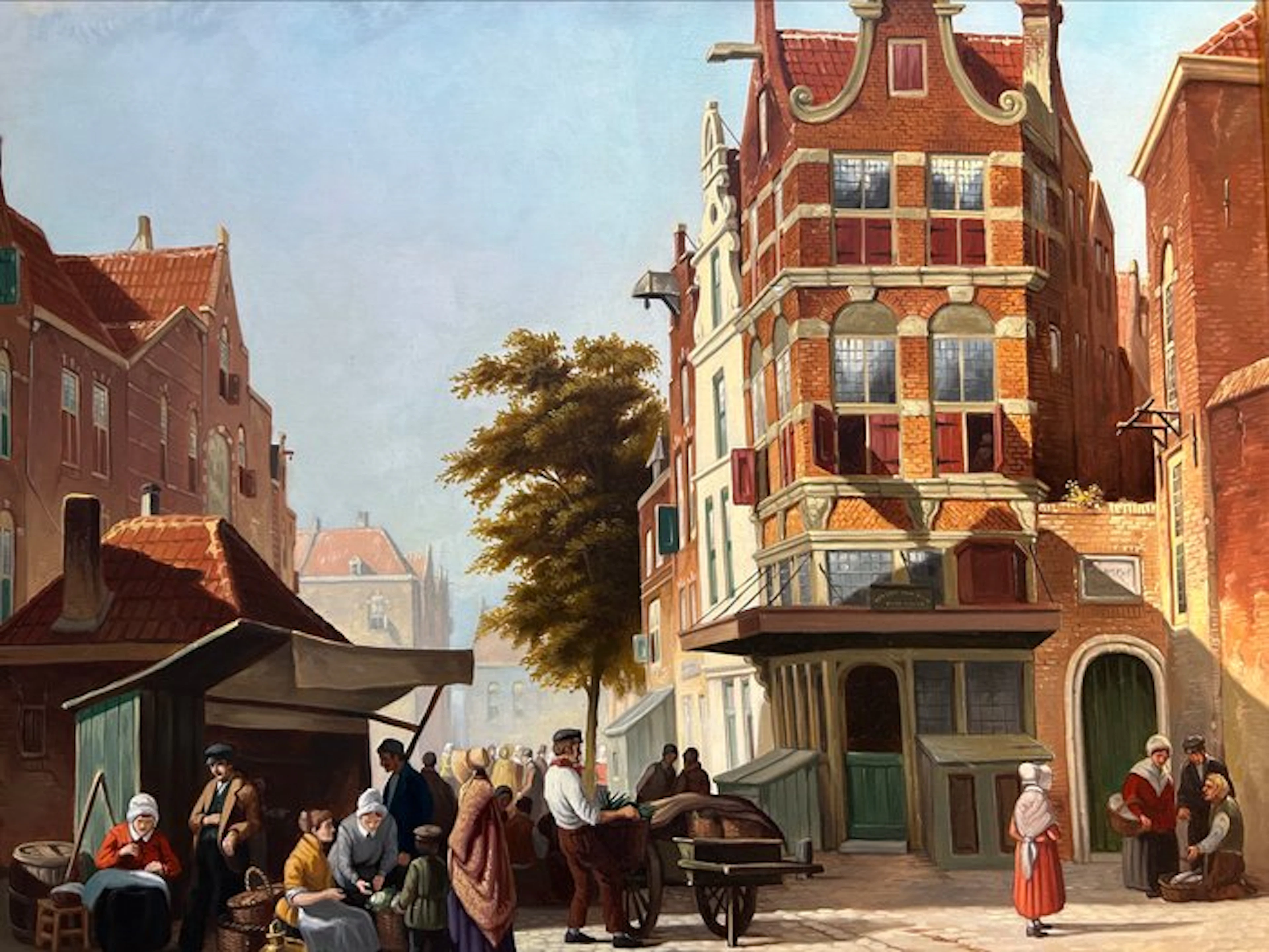 J Beekhout (1937) - Stadsgezicht met markt