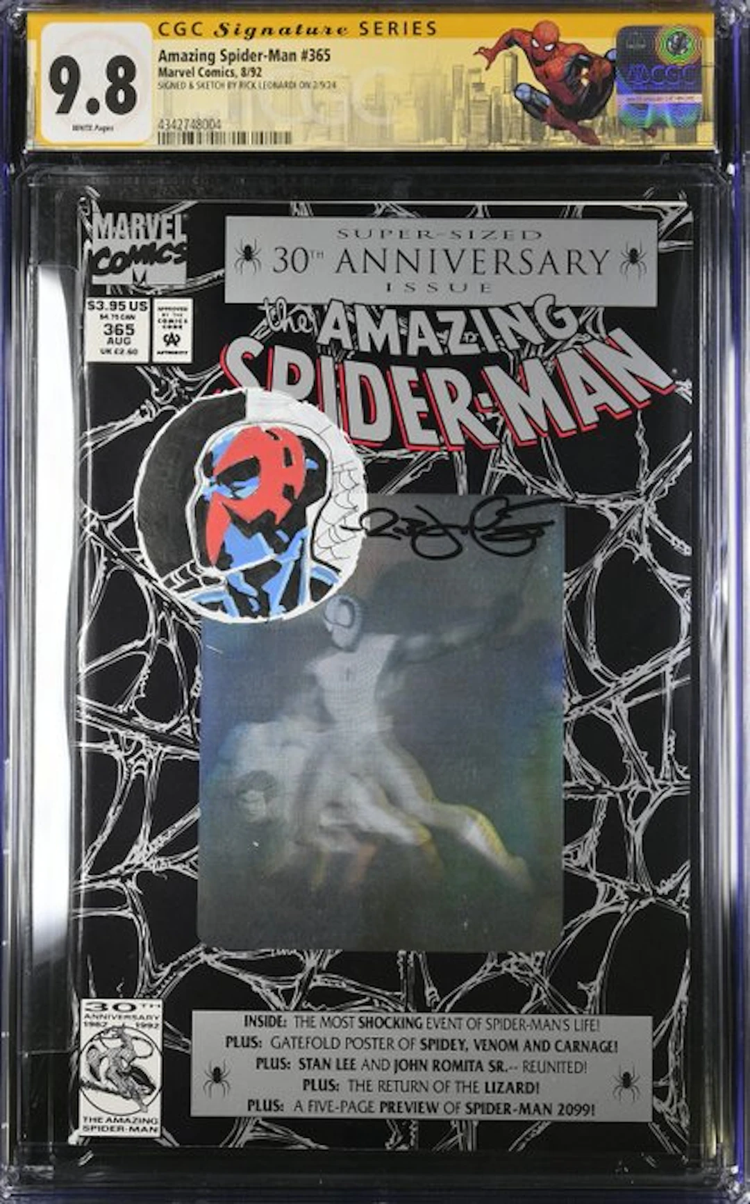 The Amazing Spider-Man #365 - Hologram Cover - Signed...