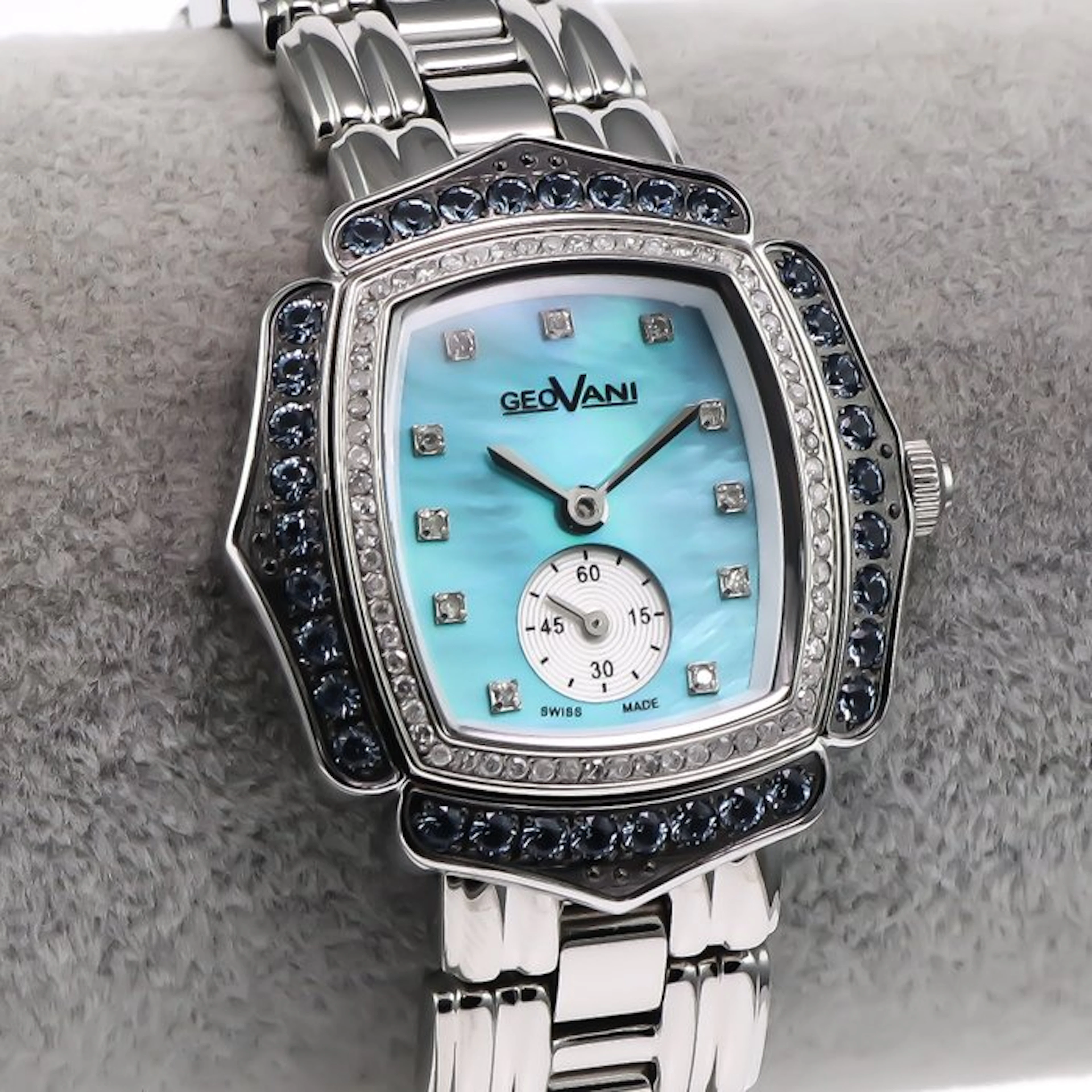 Geovani - Diamond Swiss Watch - GOL593-SS-D-9A - No...