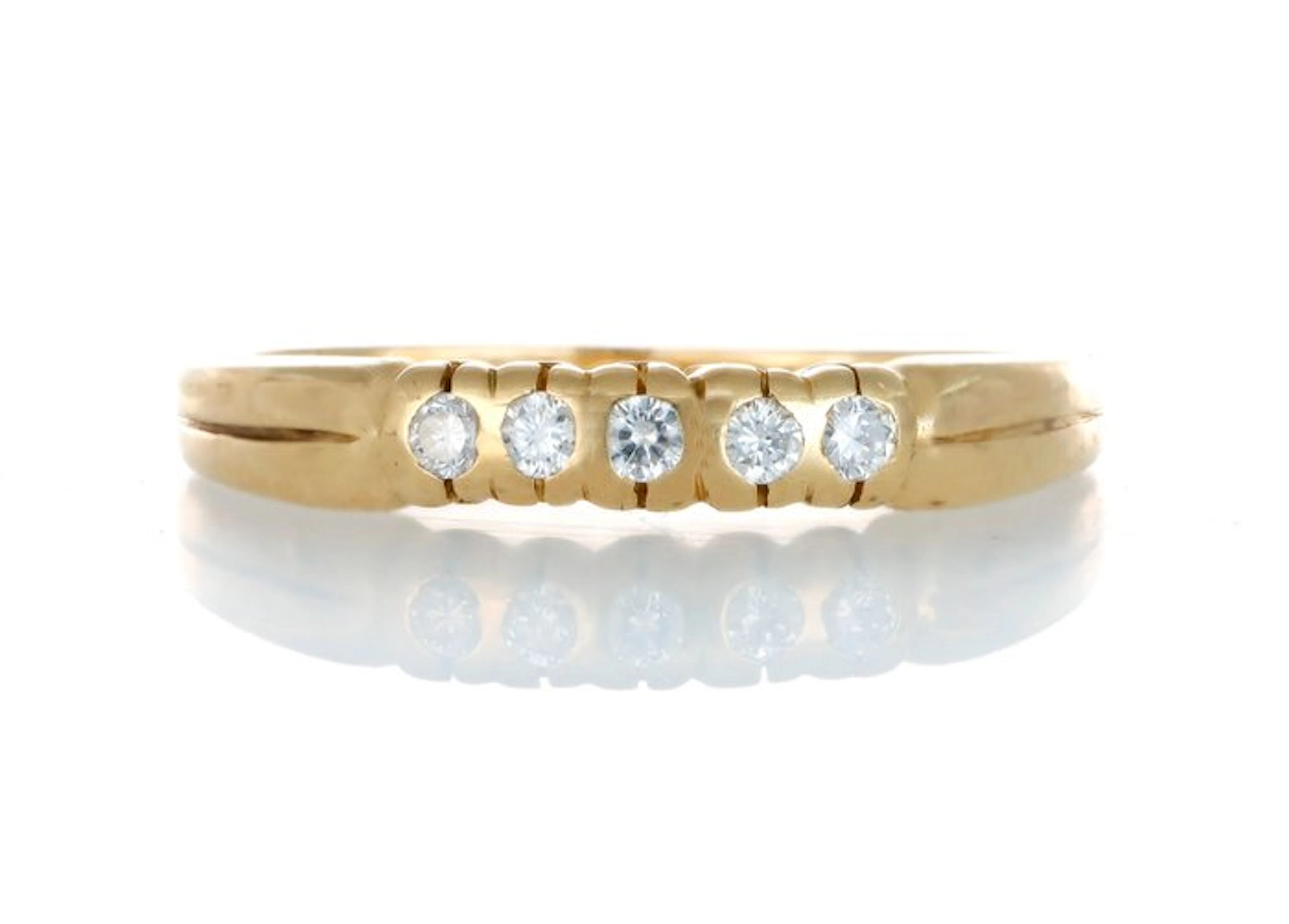 No reserve price - Ring - 18 kt. Yellow gold - 0.30ct. tw. Diamond (Natural)