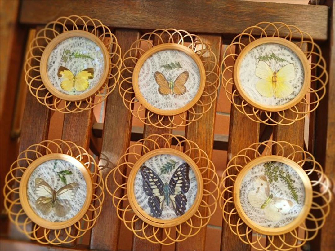 Coaster (6) - Resin, Bamboo - Bamboo coasters
