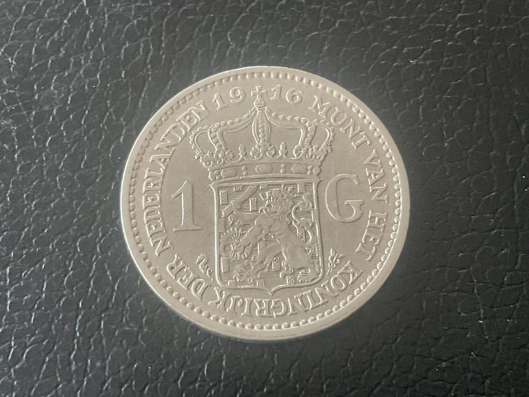 Netherlands. Wilhelmina. 1 Gulden 1916 (No reserve price)