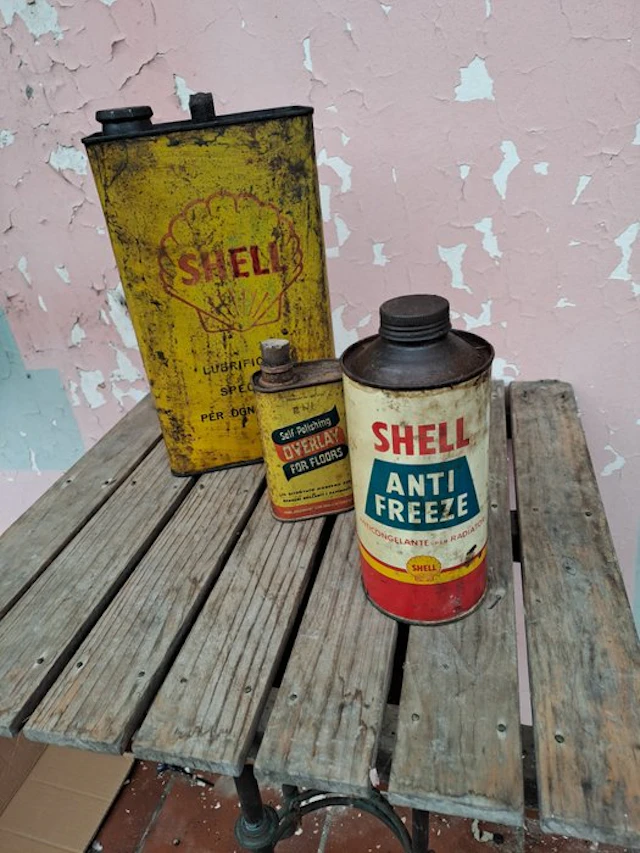Oil can (3) - Metal - Milk, oil, vintage
