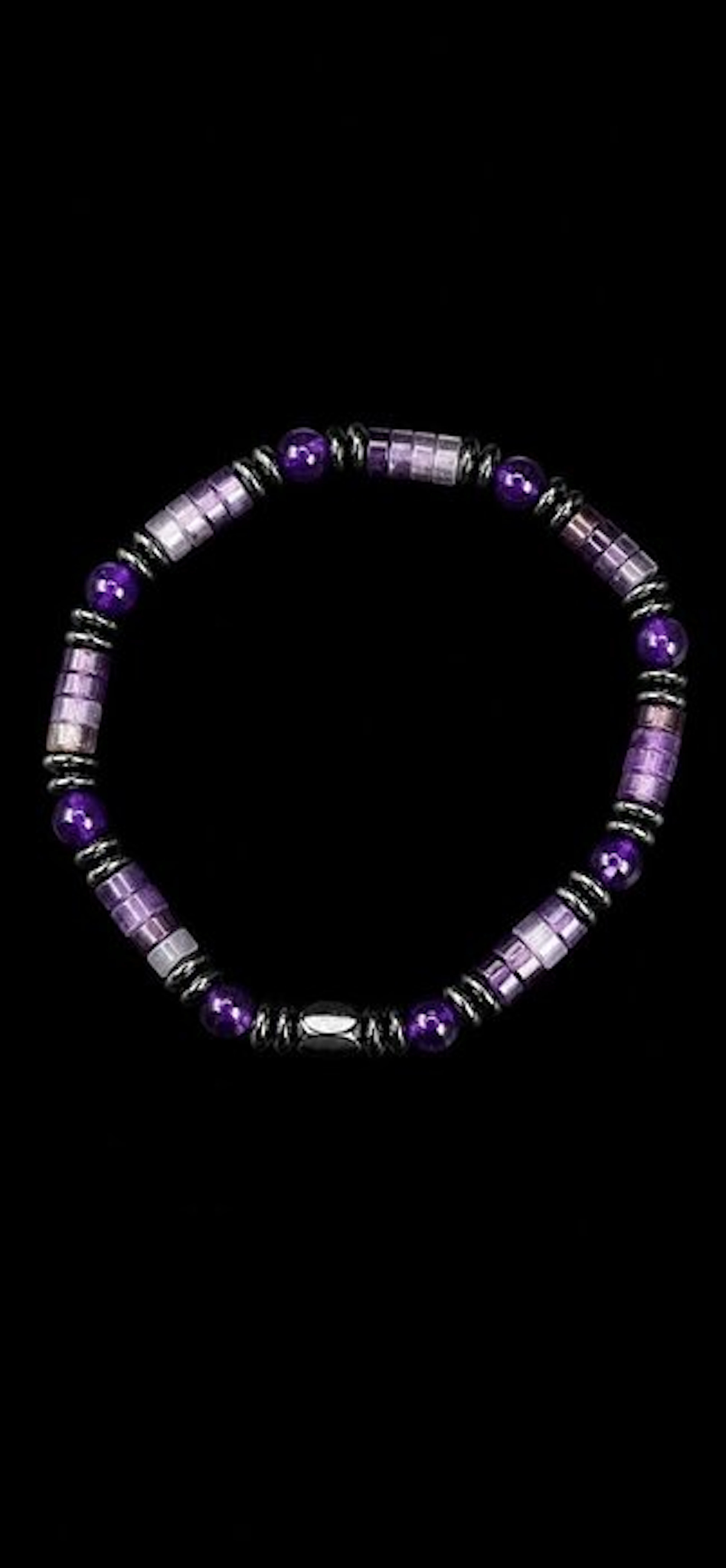 Exquisite and subtle top-quality Hematite and Amethyst...