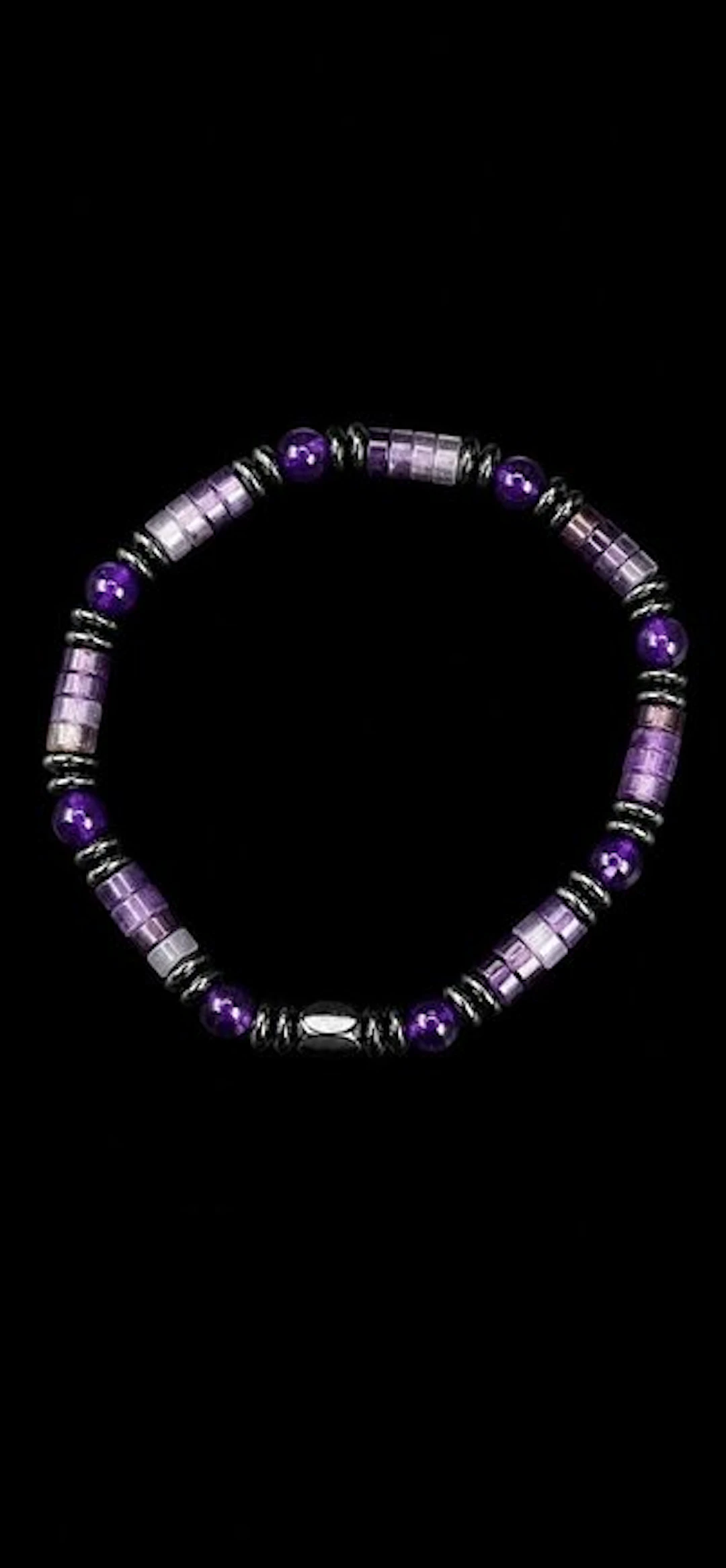 Exquisite and subtle top-quality Hematite and Amethyst...