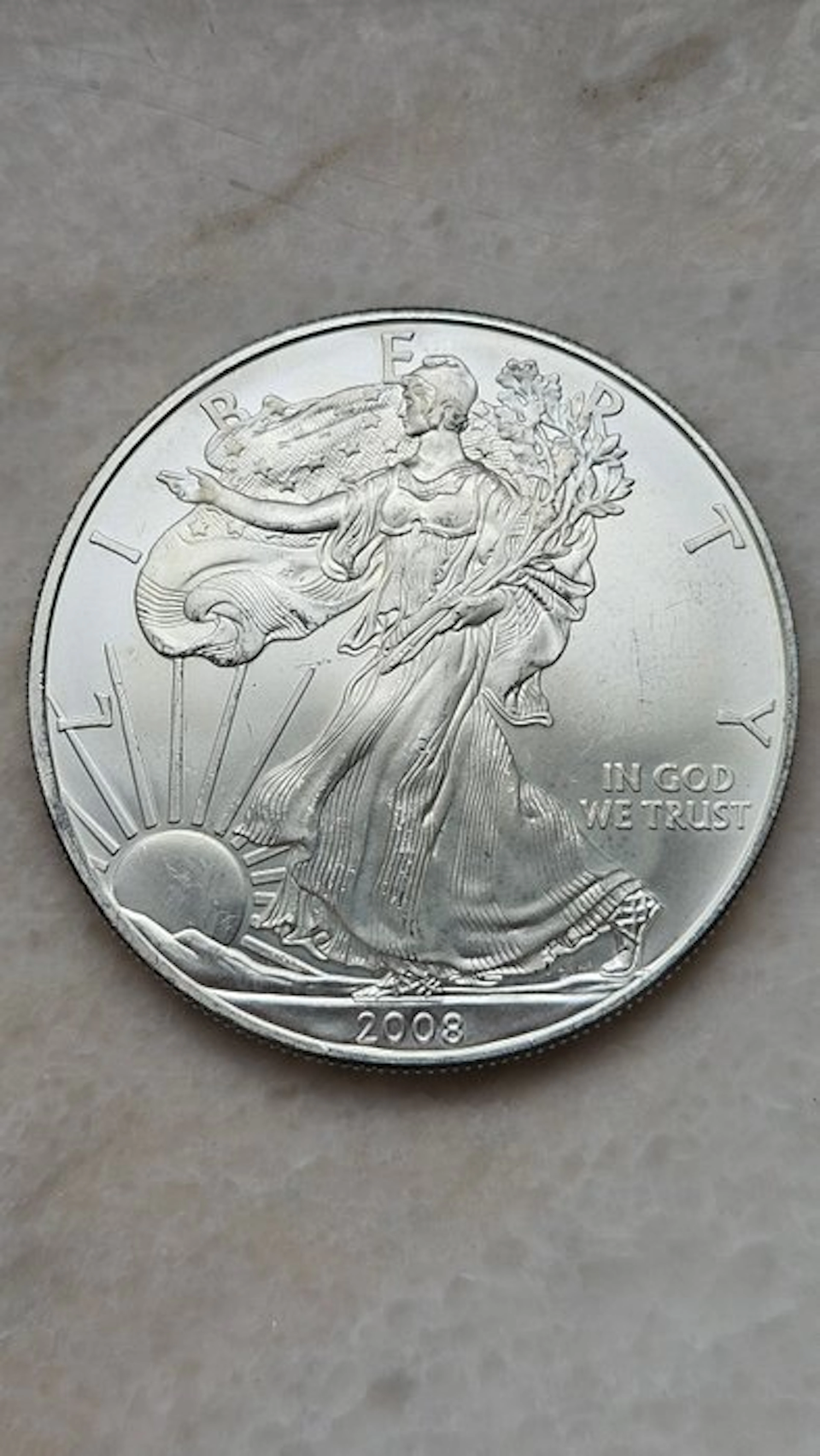 United States. 1 Dollar 2008 American eagle, 1 Oz (.999) (No reserve price)