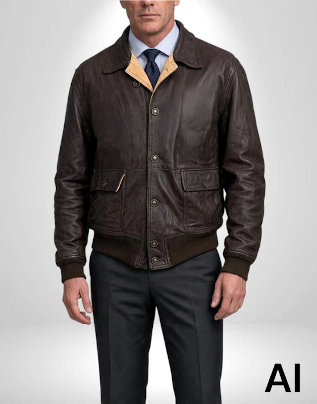 Ing. LORO PIANA Classic Premium Special 100% Leather Coat...