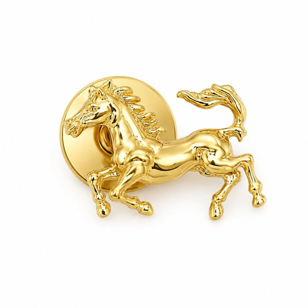 Brooch - 18 kt. Yellow gold - Made in Italy - Handmade