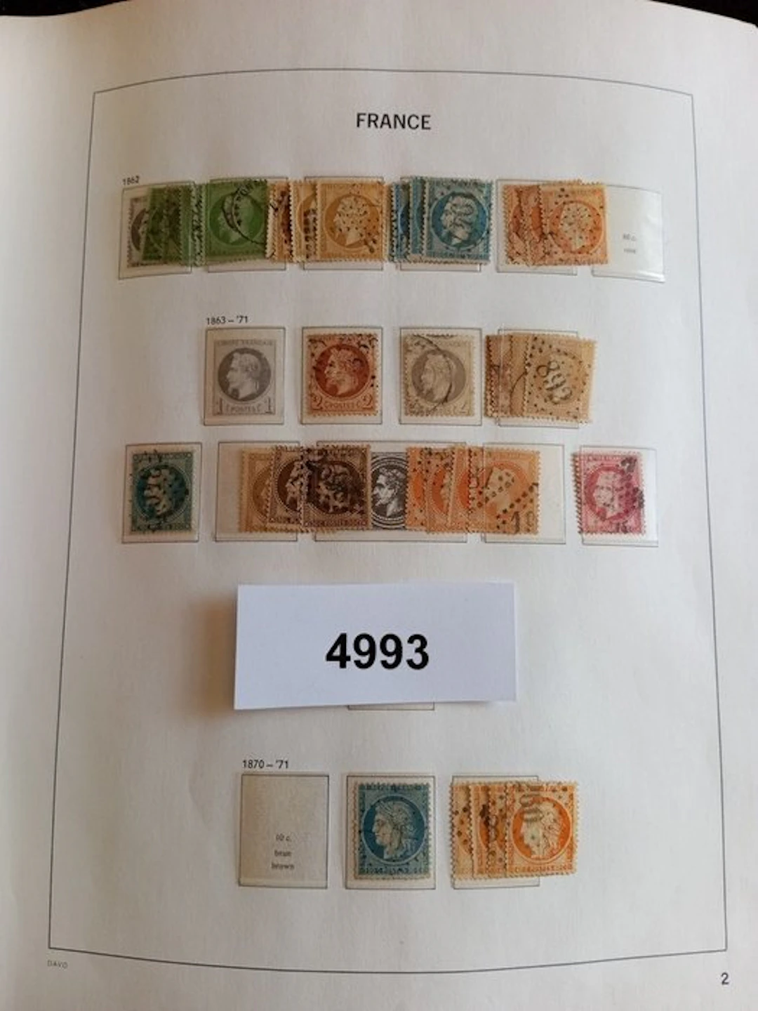 France 1849/1950 - Advanced collection in a DAVO...