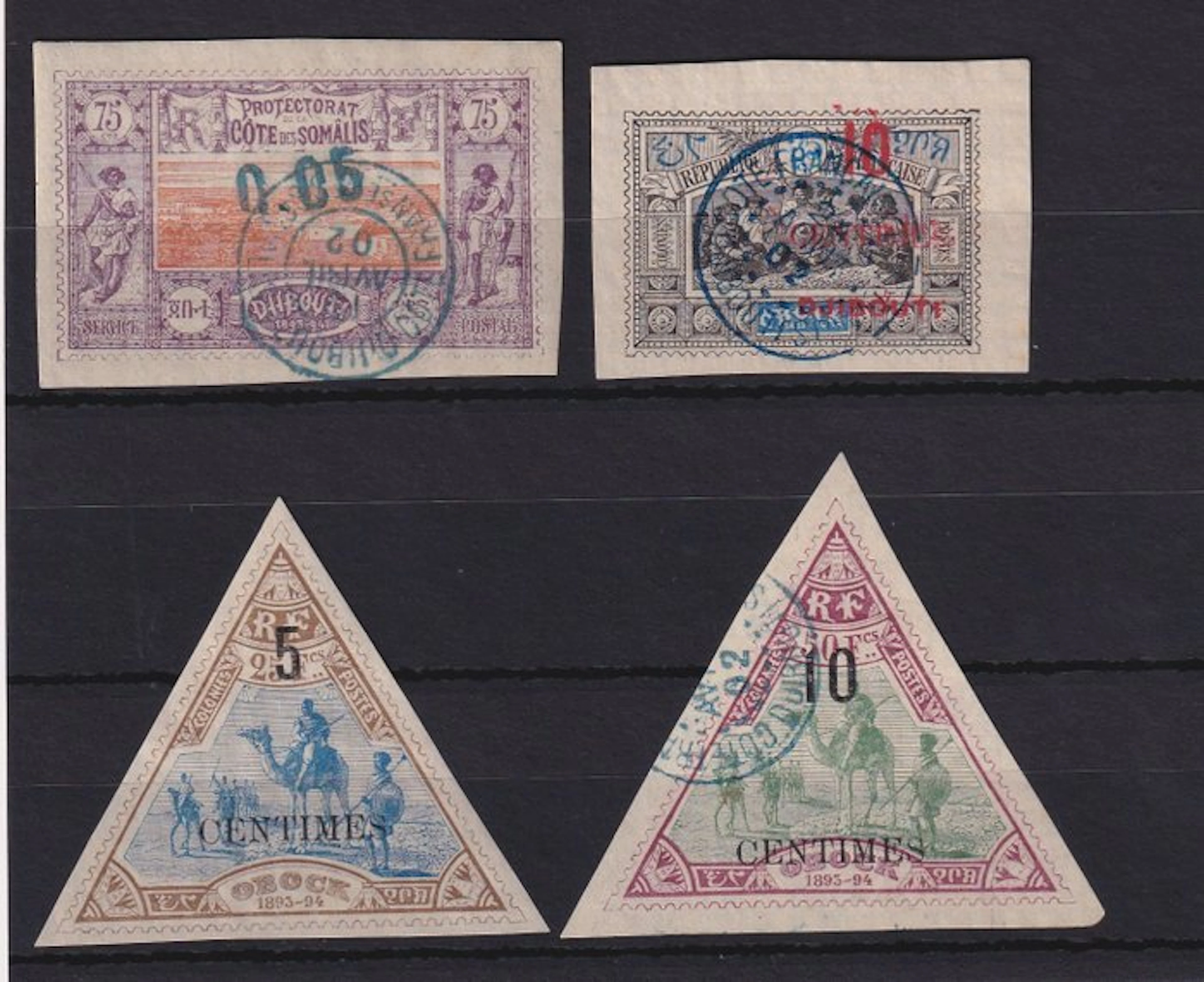 Coast of the Somalis - French Protectorate - superbe sélection de timbres