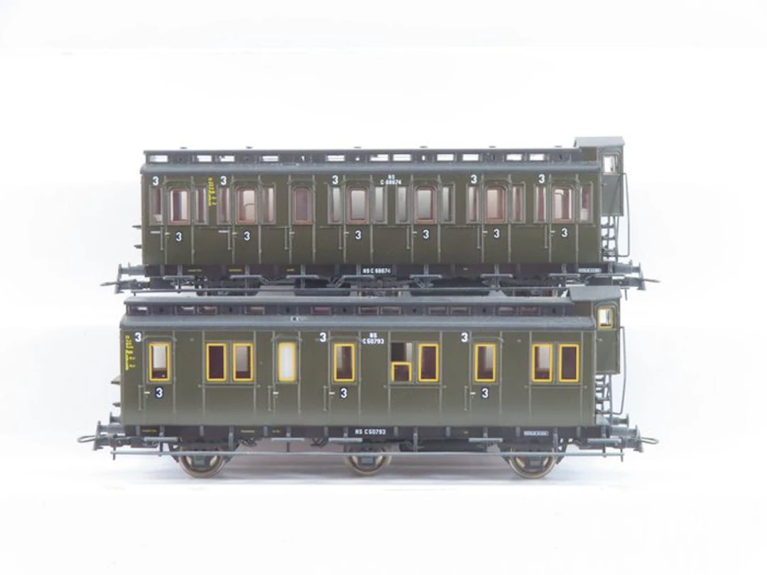 Roco H0 - 64467/64454 - Model train passenger carriage...