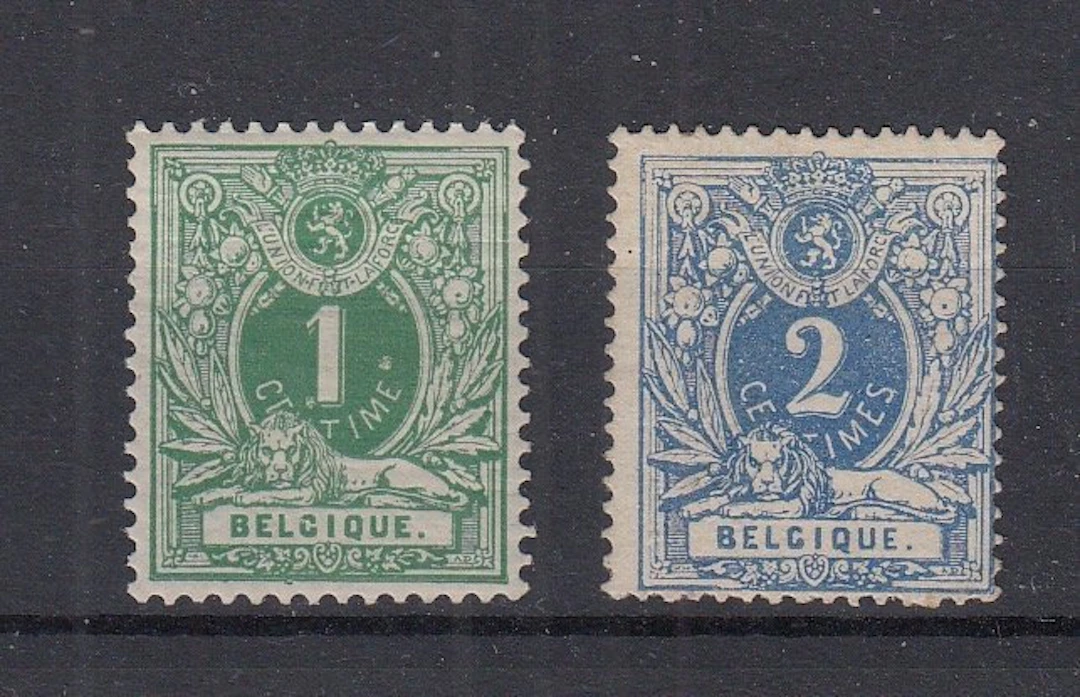Belgium 1869 - Leopold II - OBP 26/27