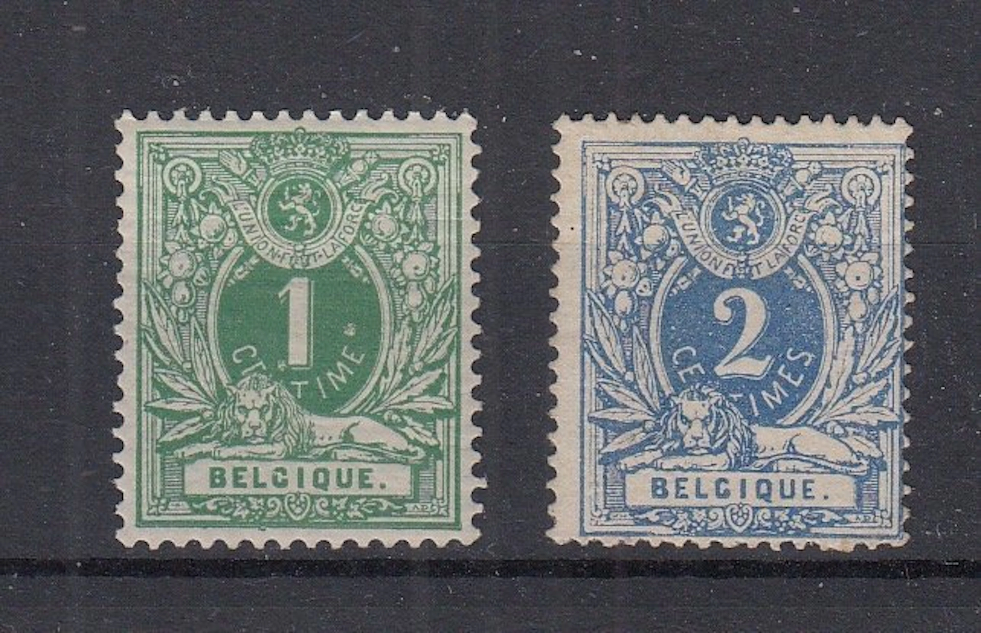 Belgium 1869 - Leopold II - OBP 26/27
