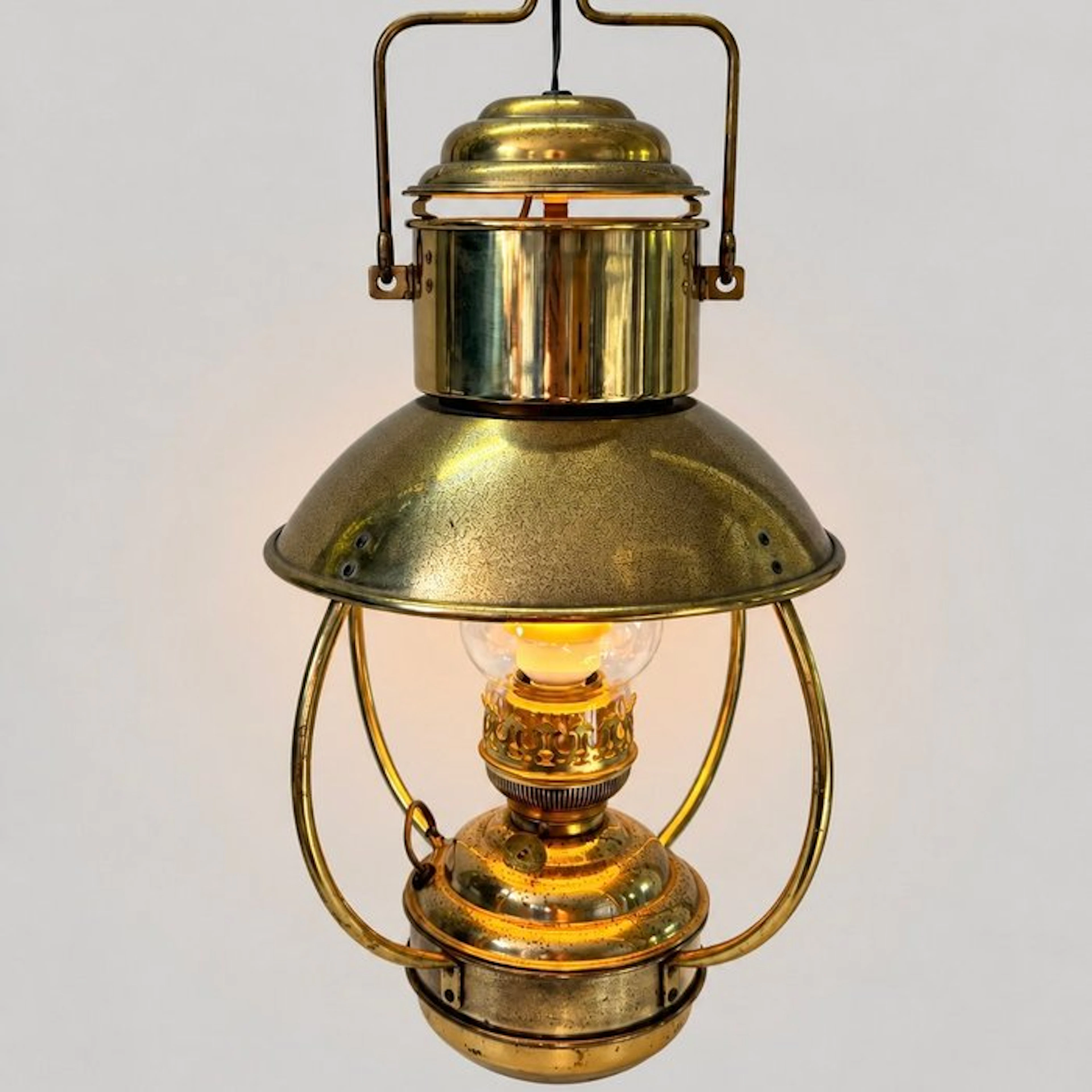 DHR Rotterdam - Hanging lamp - Nautical Trawler Lamp - Brass, Glass