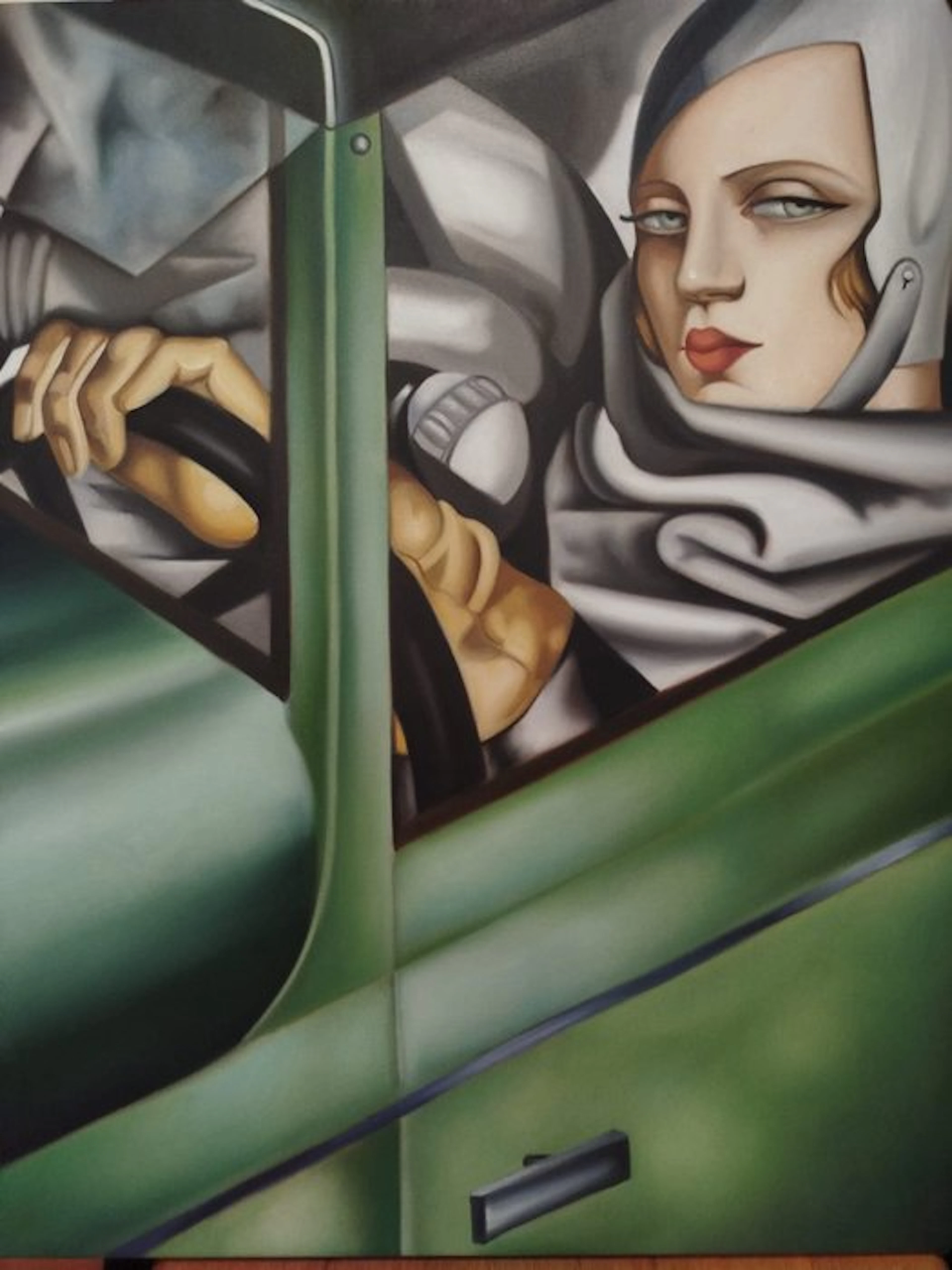 Italian school (XX) - Autoritratto sulla Bugatti verde – da Tamara de Lempicka