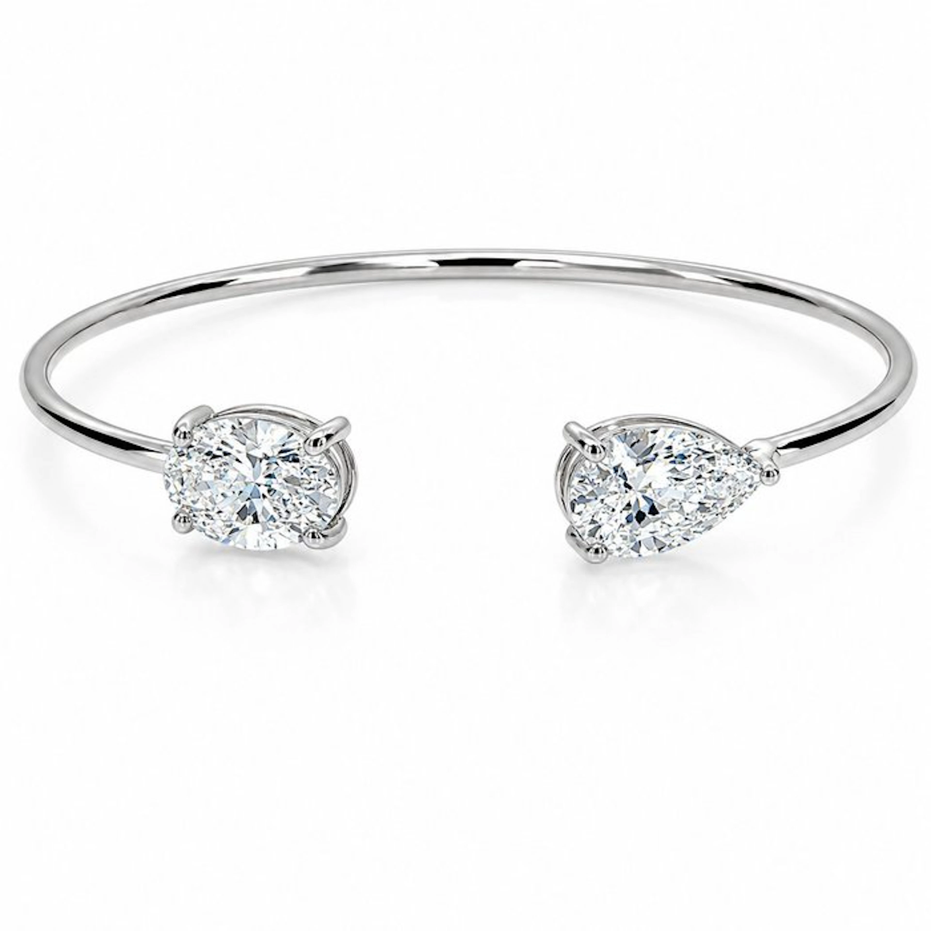 Bracelet - 14 kt. White gold - 5.04ct. tw. Diamond (Lab-grown)