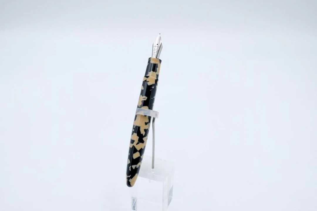 Tibaldi - Bononia - Tortoise Beige - Palladium Trims - (TBTOER1) - Fountain pen