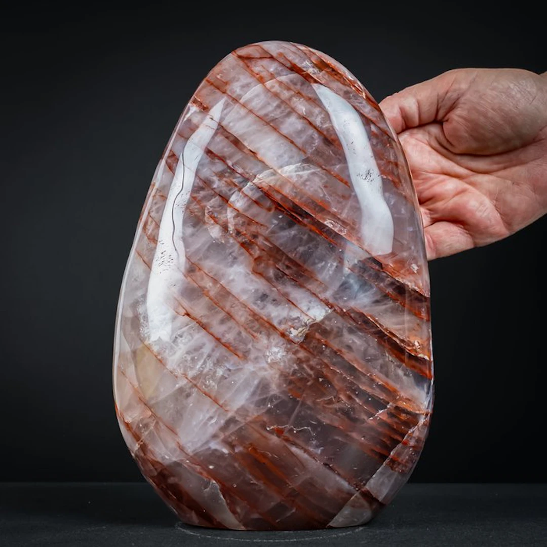 Monumental Fire Quartz Free-Form – Spectacular Natural...