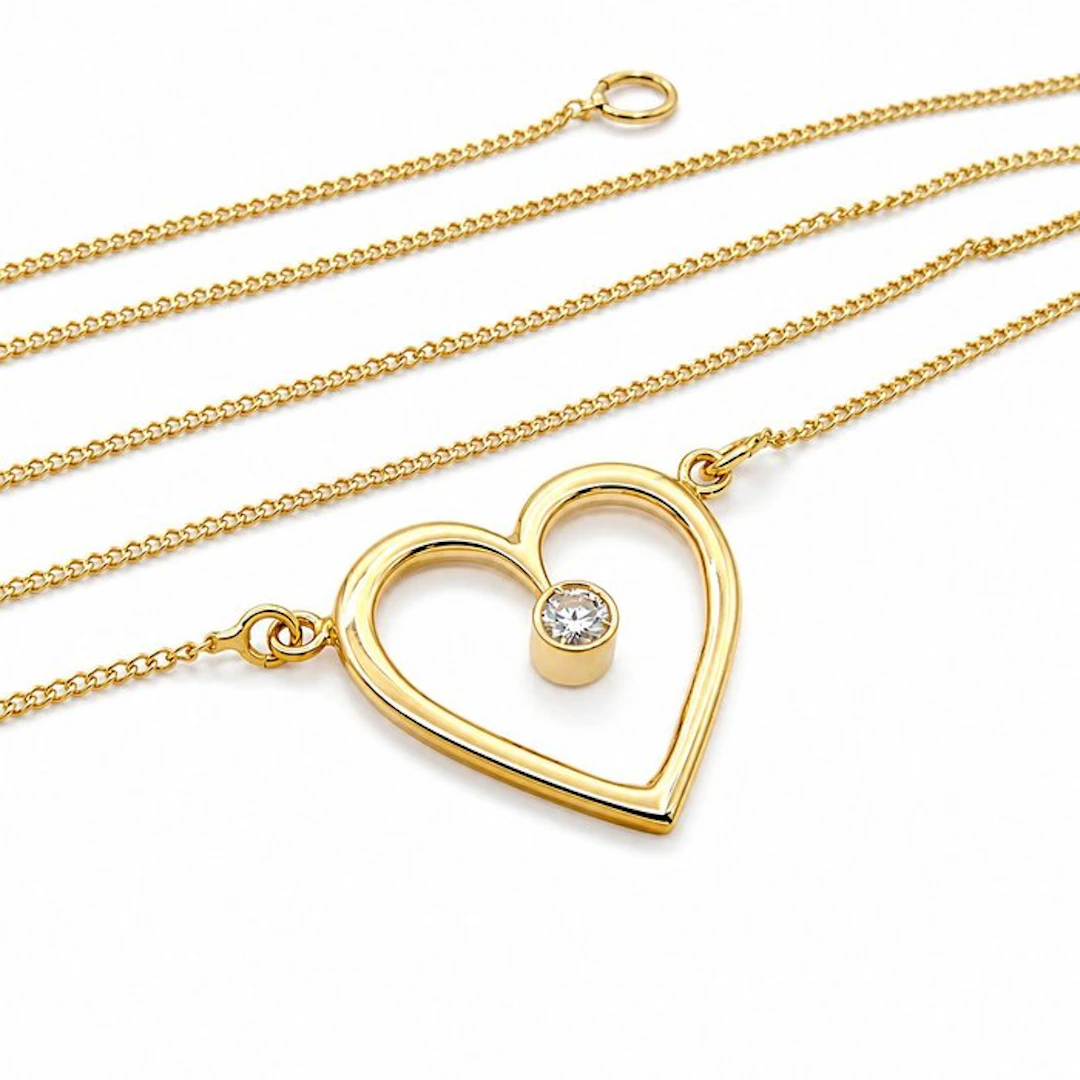 Necklace with pendant - 18 kt