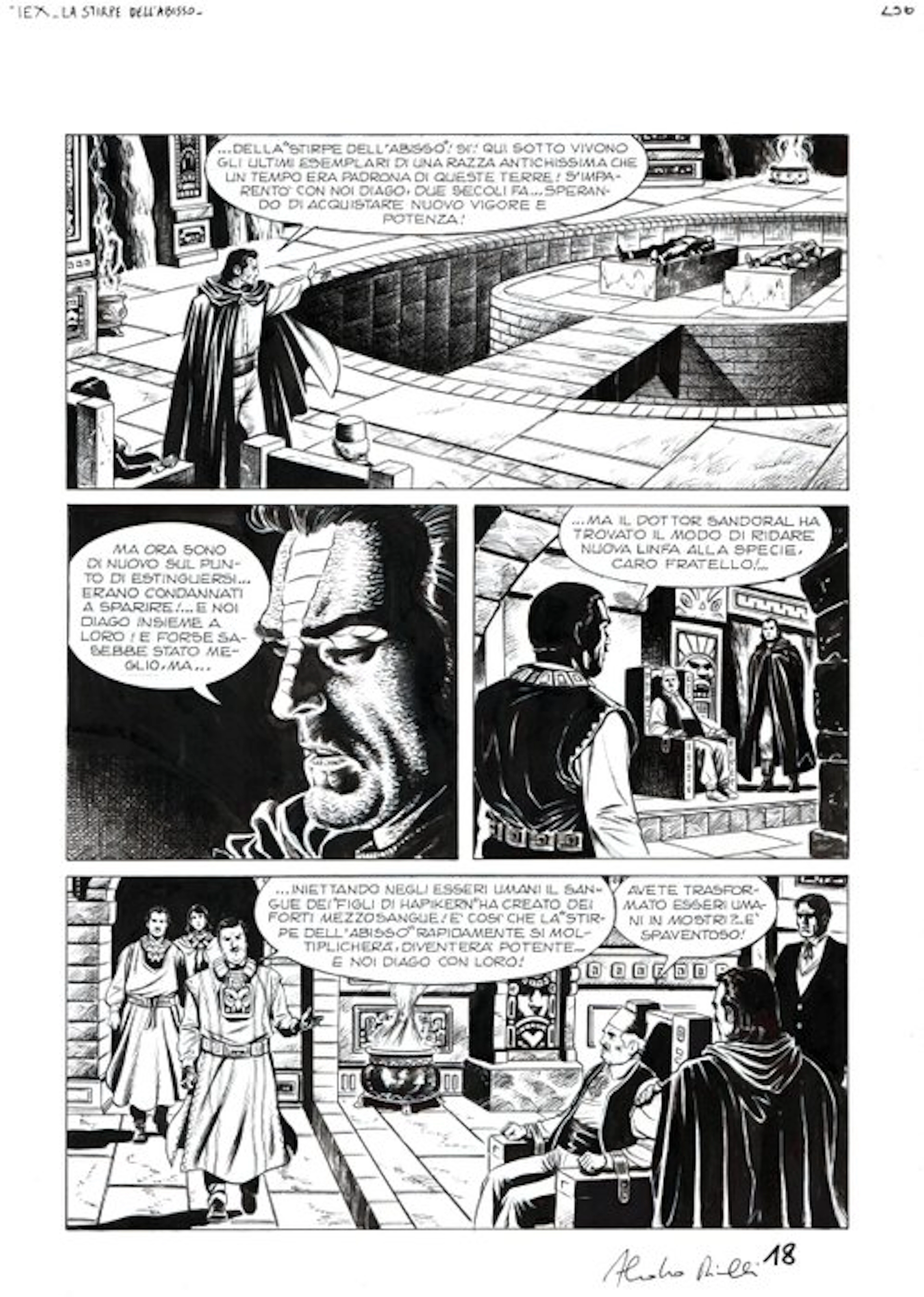Piccinelli, Alessandro - 1 Original page - Tex #651 - "Luna insanguinata"