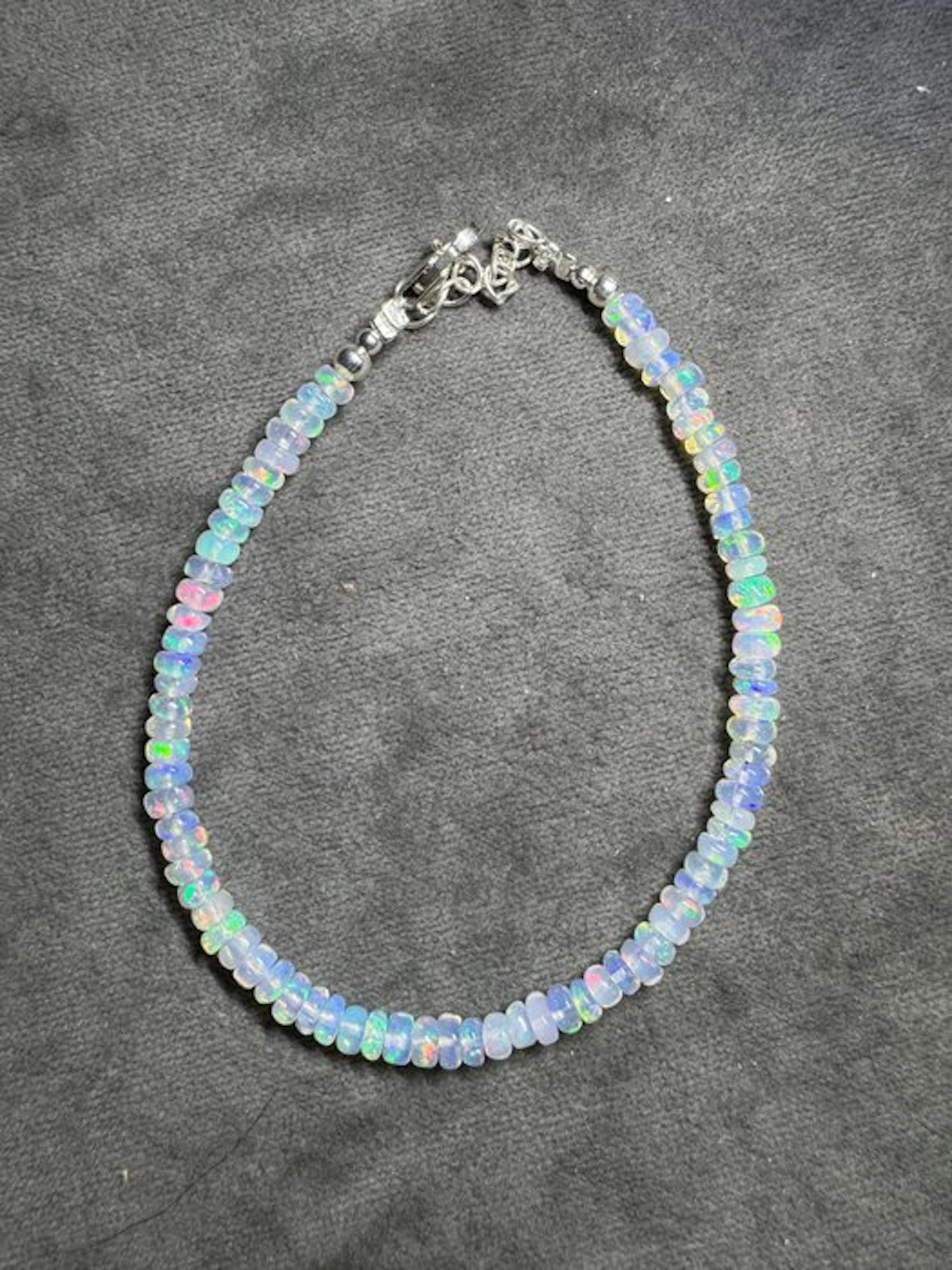 Natural white opal bracelet