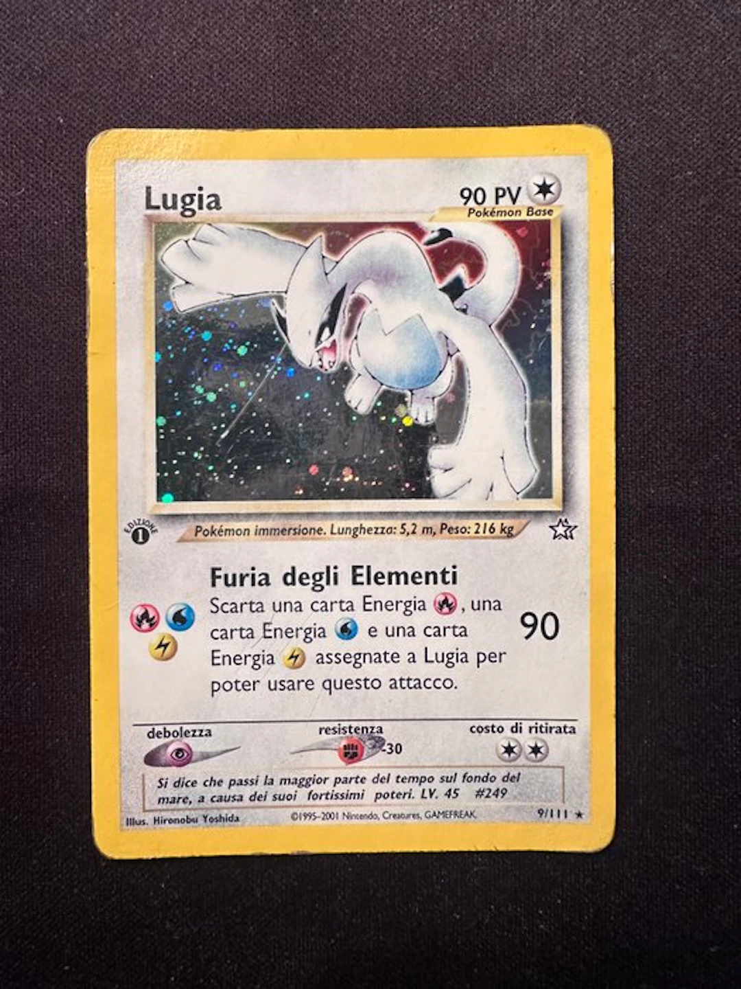 Pokémon - 1 Card - Lugia 9/111 Foil, Holo, First edition