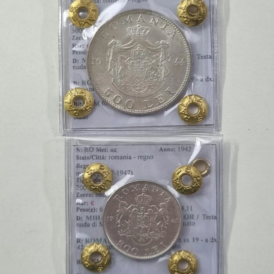 Romania. Mihai I. 500-200 Lei 1942-1944 (No reserve price)