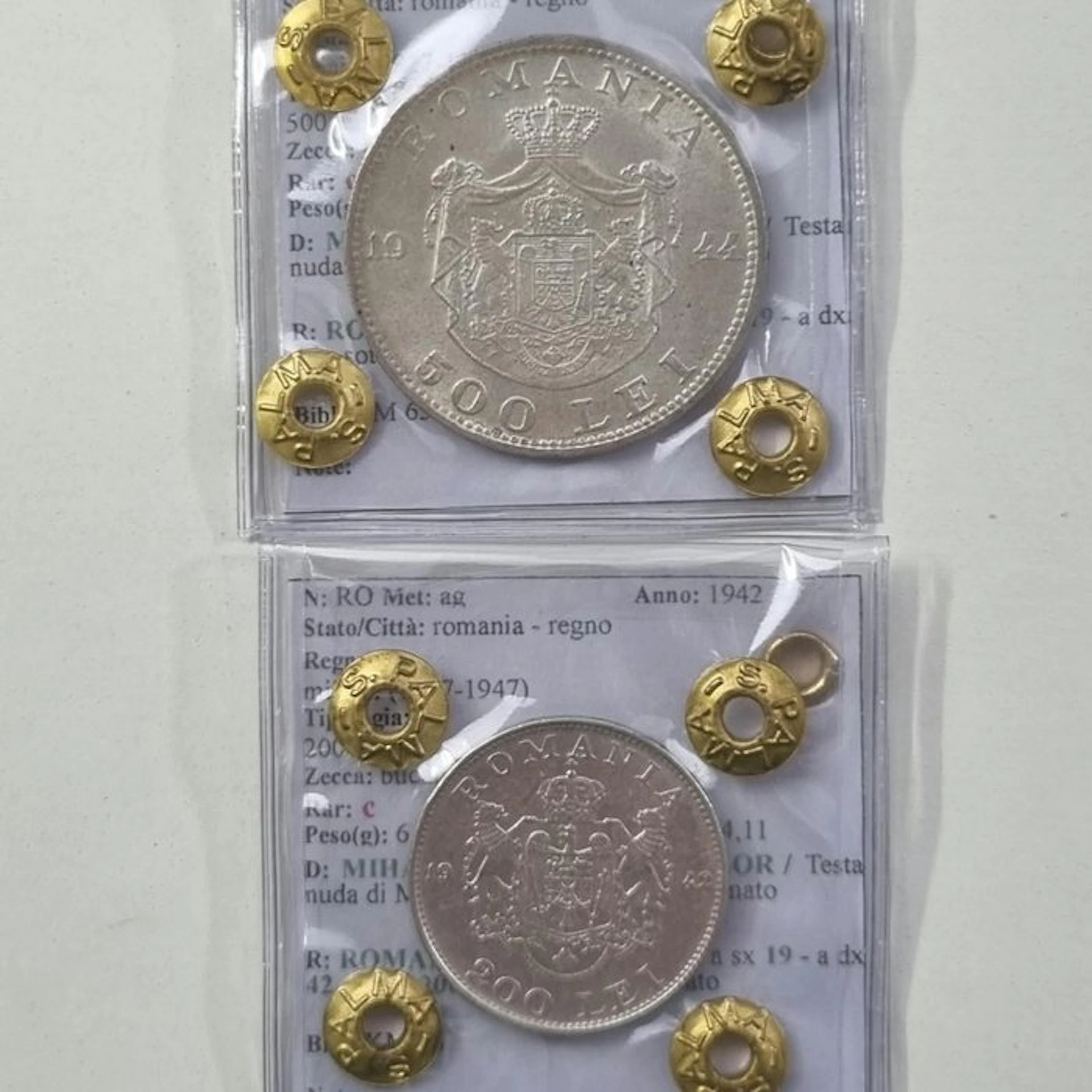 Romania. Mihai I. 500-200 Lei 1942-1944 (No reserve price)
