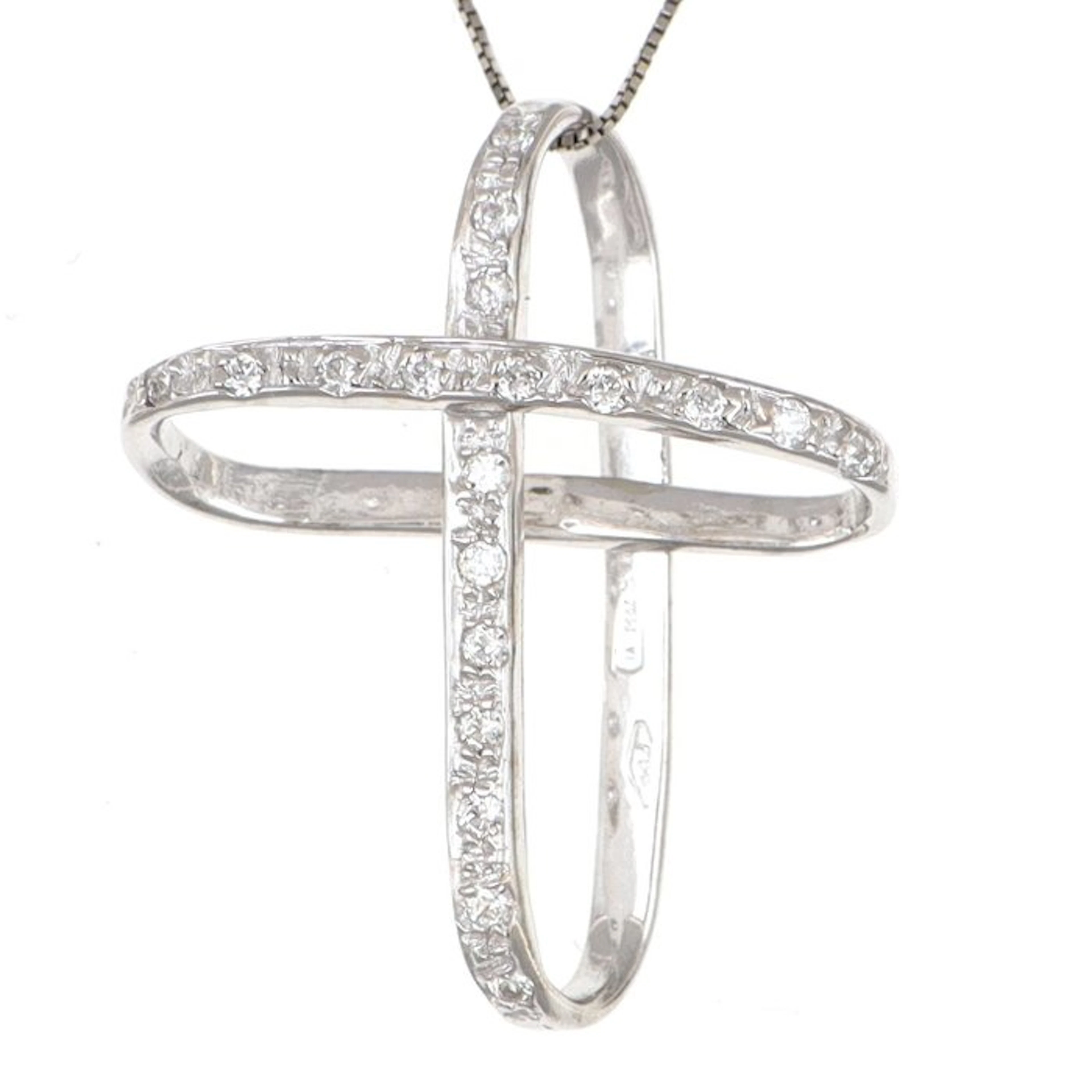No reserve price - Necklace with pendant - 18 kt. White gold Diamond (Natural)