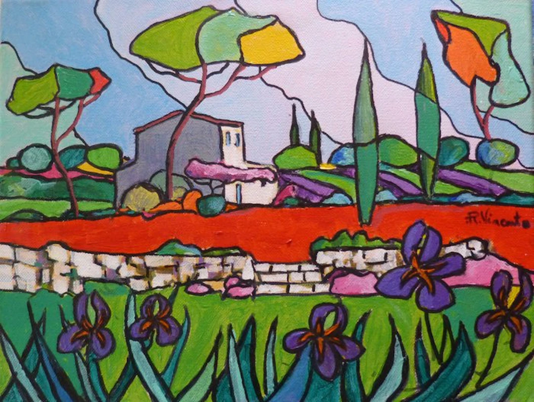 R. Vincent (1954) - Provence cote d'Azur oeuvre de Vincent Rallo