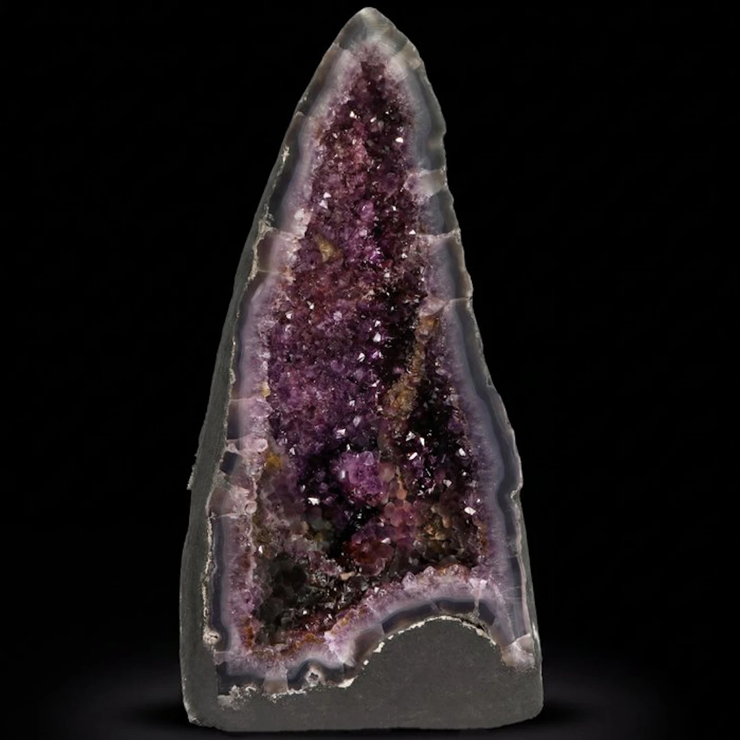 Vivid Amethyst & Agate - Geode - 39x20x20 cm- 10.75 kg
