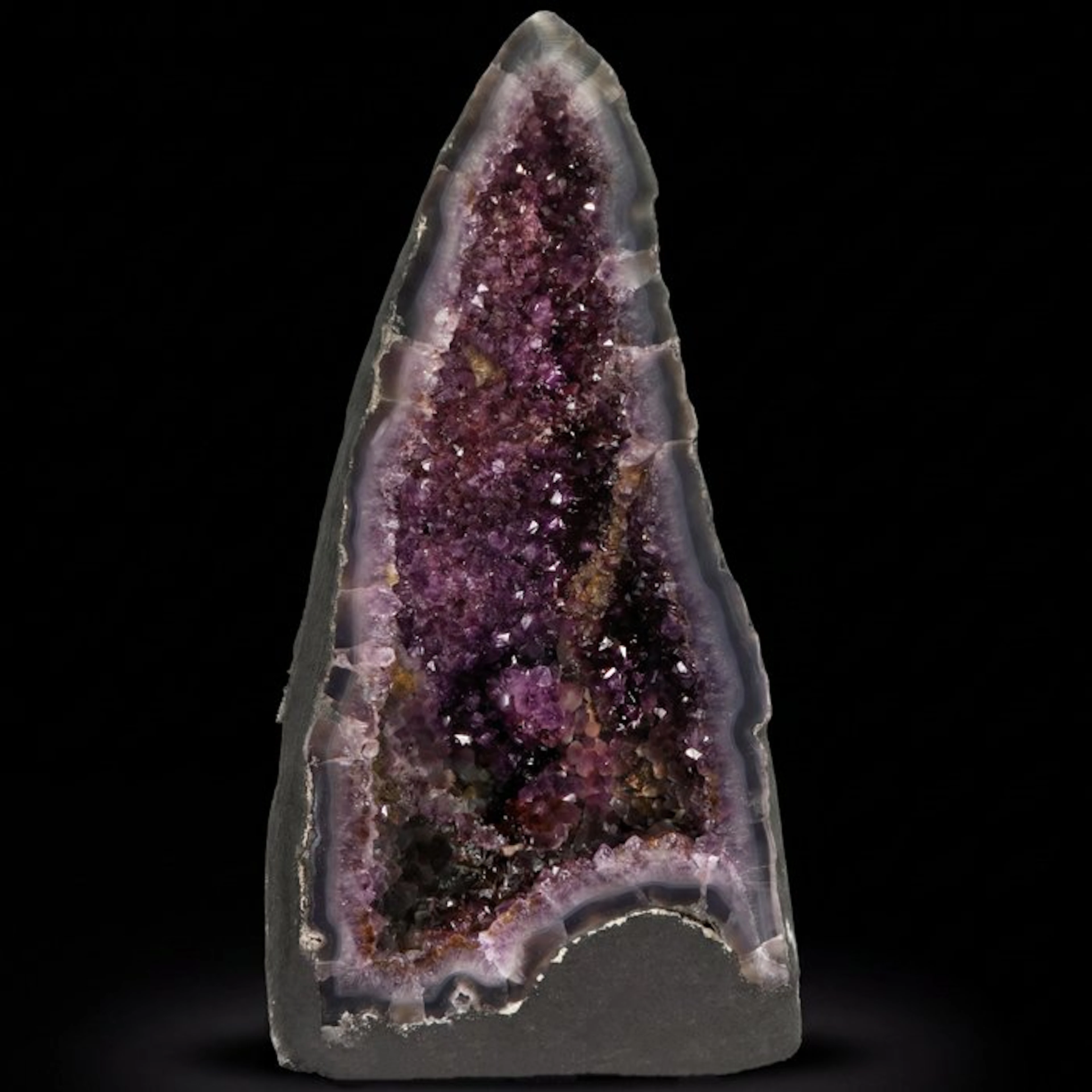 Vivid Amethyst & Agate - Geode - 39x20x20 cm- 10.75 kg