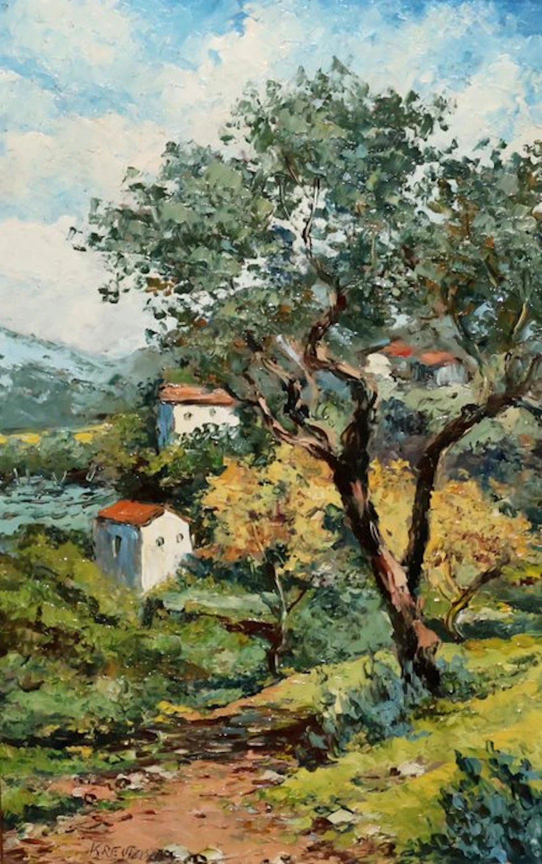 Marguerite Gribi Kreutzberg (1880-1973) - Paisaje primaveral