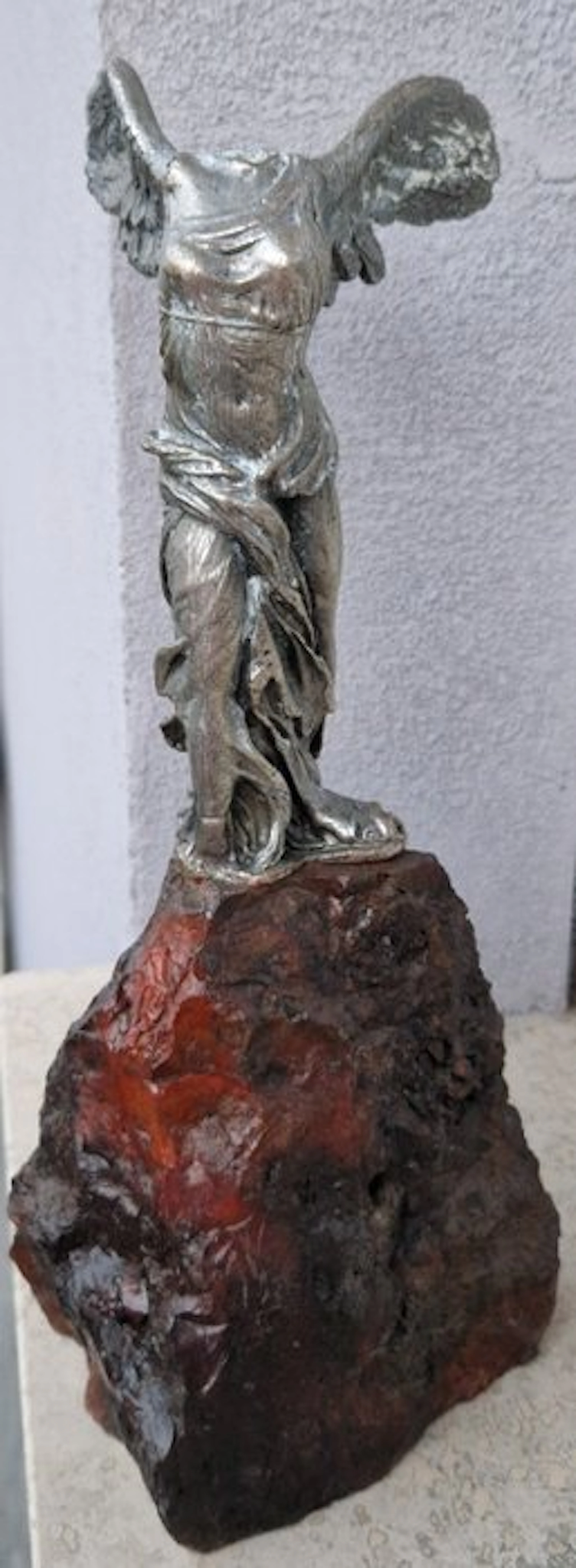 Statue, Vittoria alata - 18 cm - Metal