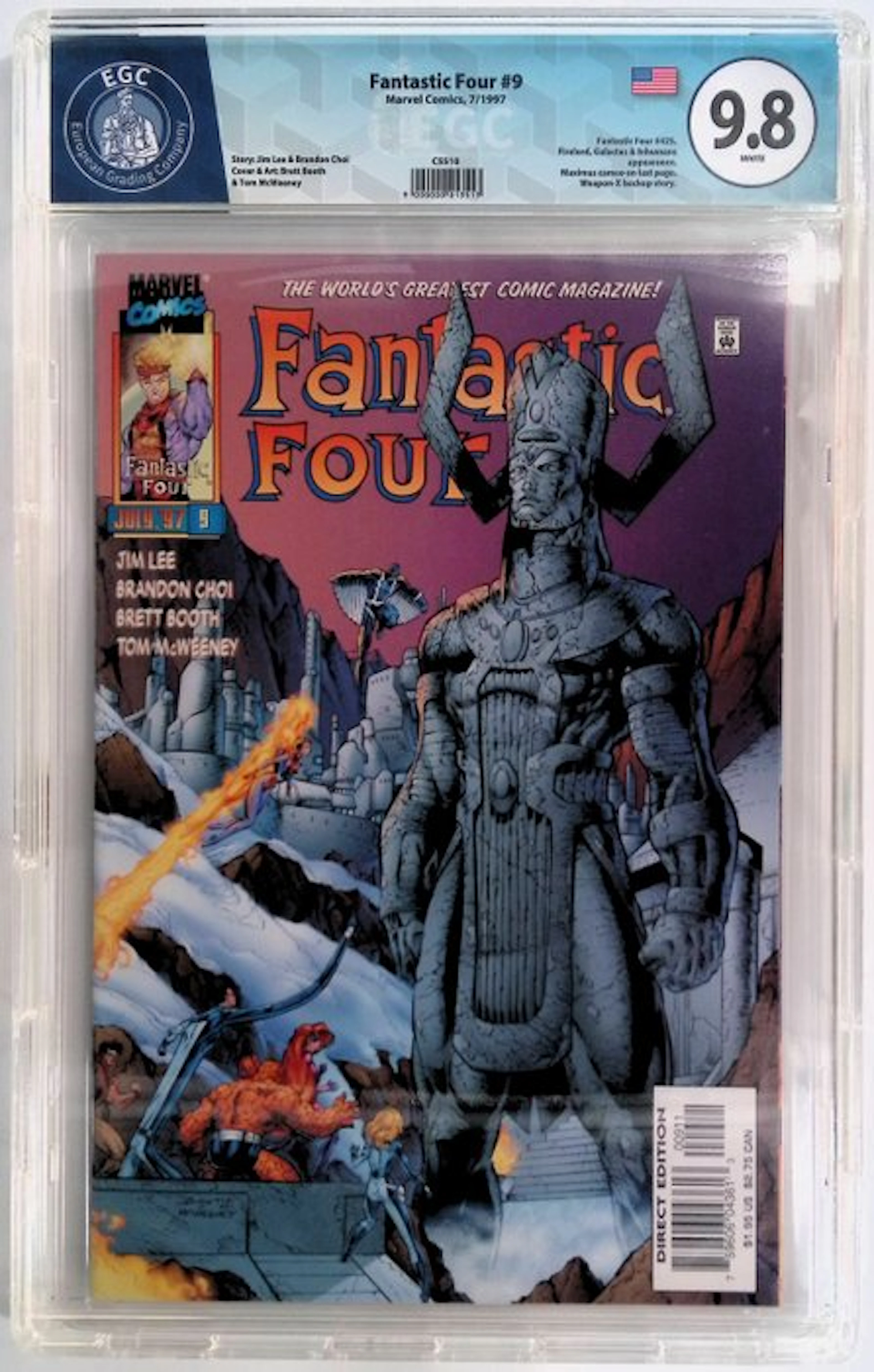 Fantastic Four #9 + #8 - EGC 9.8 - 2 Graded comic - First edition - 1997