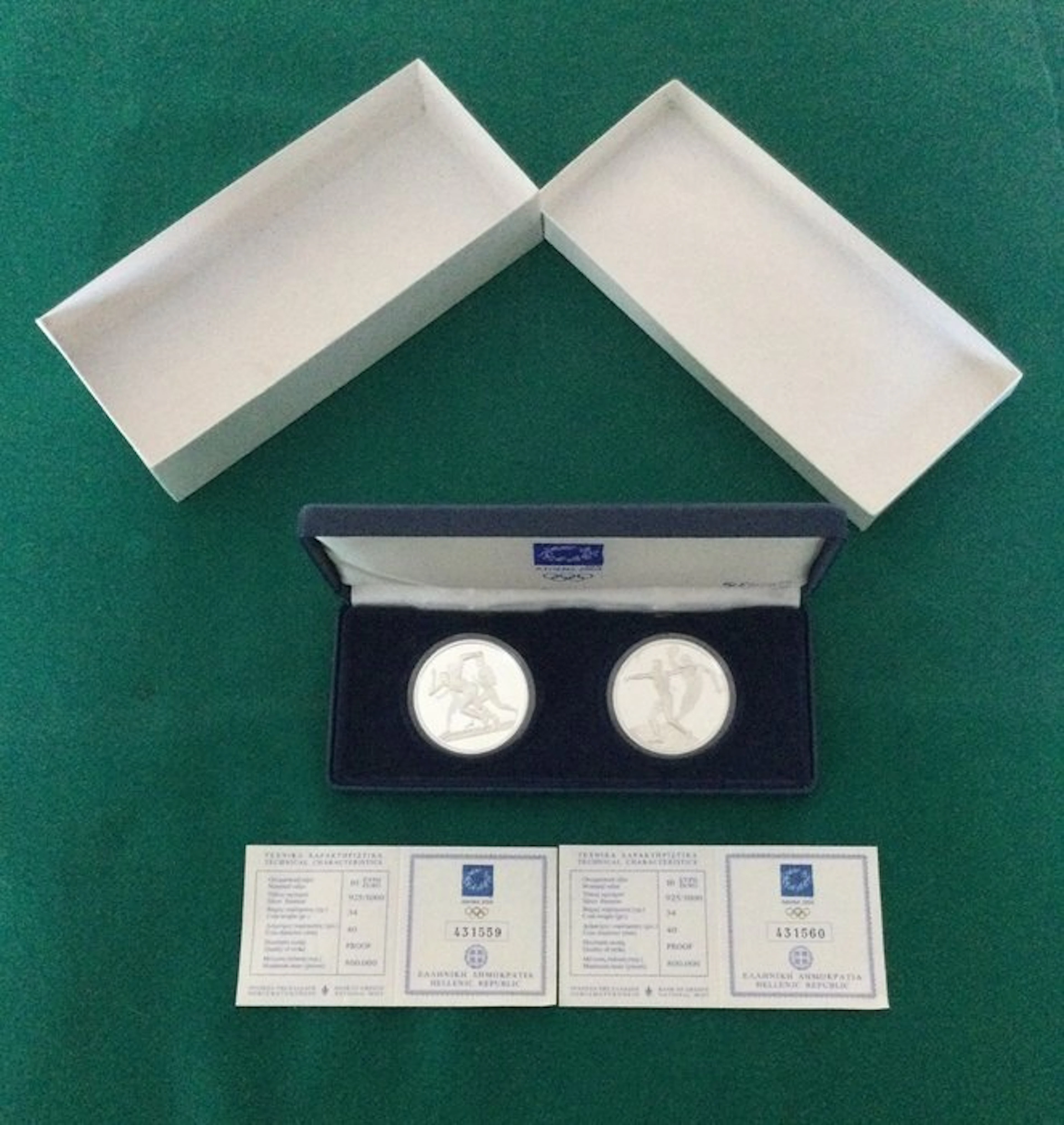 Greece. 10 Euro 2004 "Olympic Games" (2 coins) Proof (No reserve price)